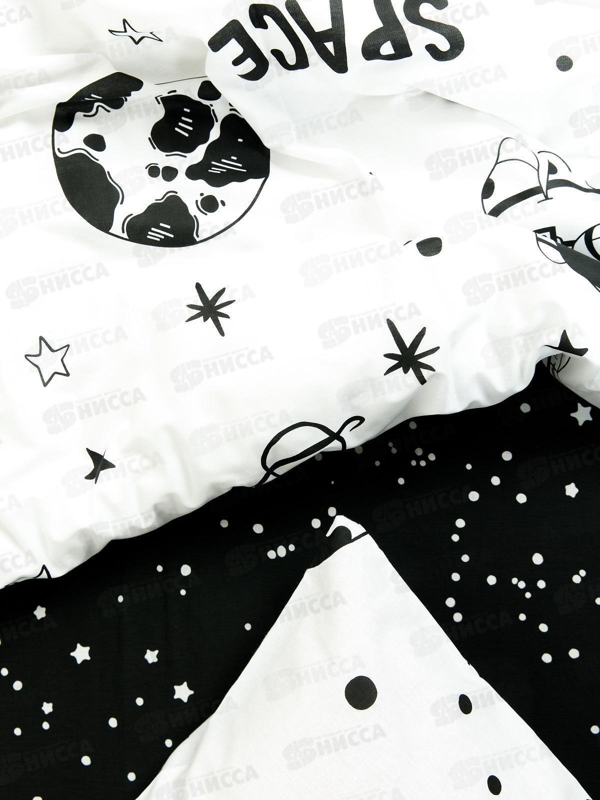 КПБ 1,5сп Перкаль WmeW Космонавты 10497-1+10134-2 50*70(1) с кнопкой