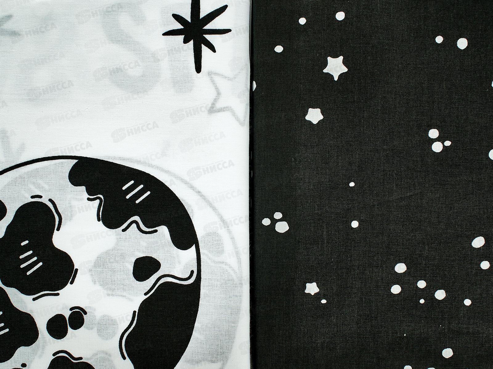 Комплект постельного белья 1,5спальный Перкаль WmeW Космонавты 10497-1+10134-2 70*70(1) с кнопкой