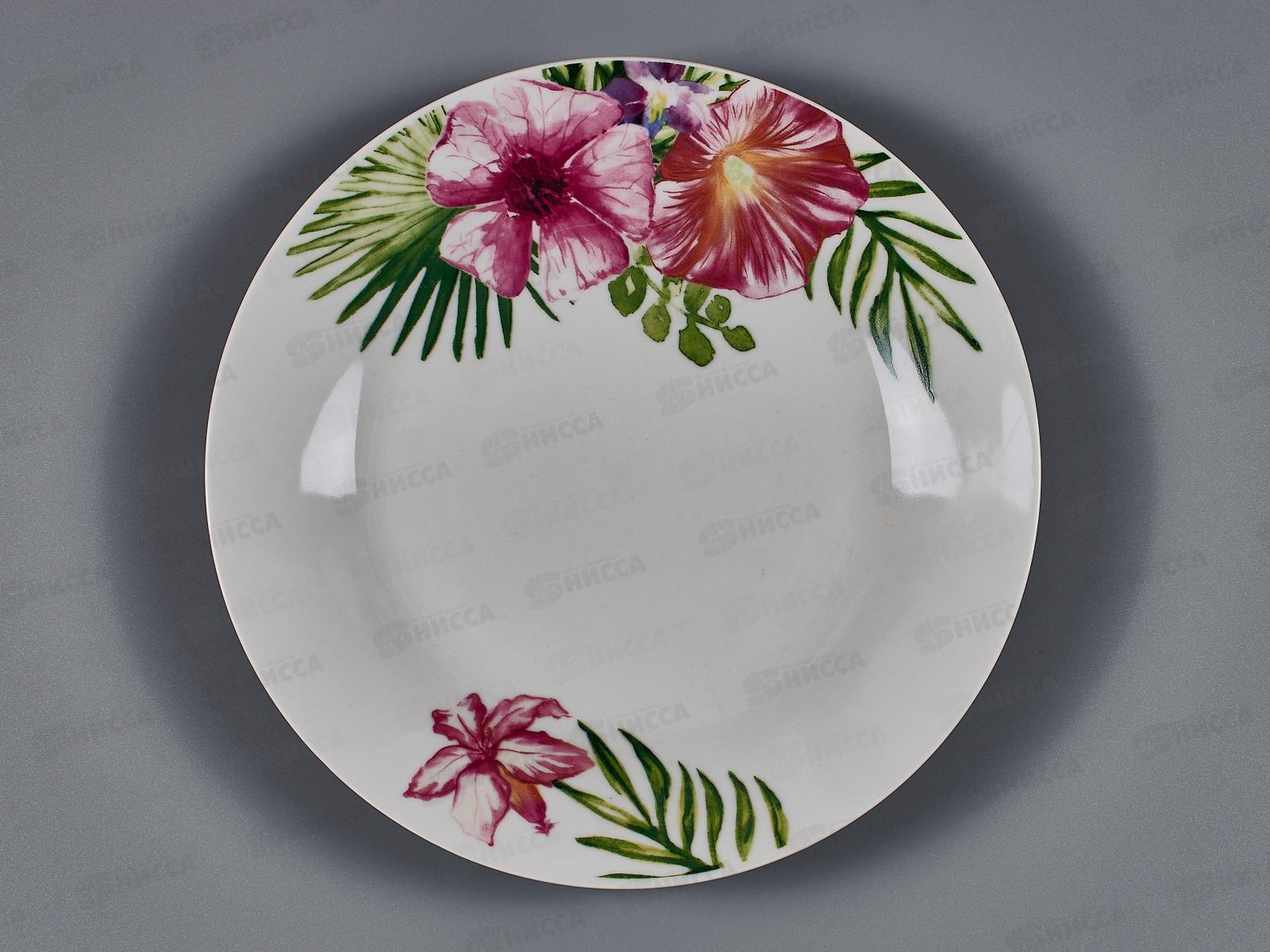 Тарелка плоская круглая d-20см (12/72) т8-18007 Райский сад