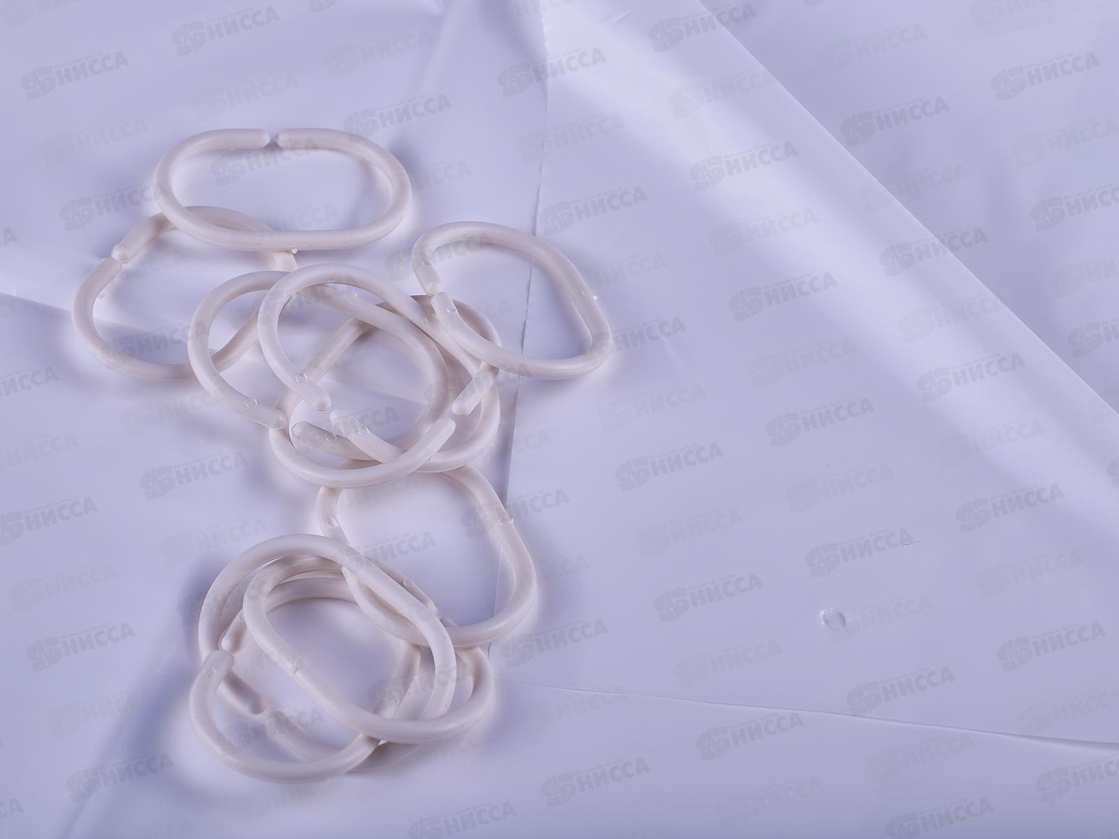 Штора в ванну полиэтиленовая 180*180 Белый *40