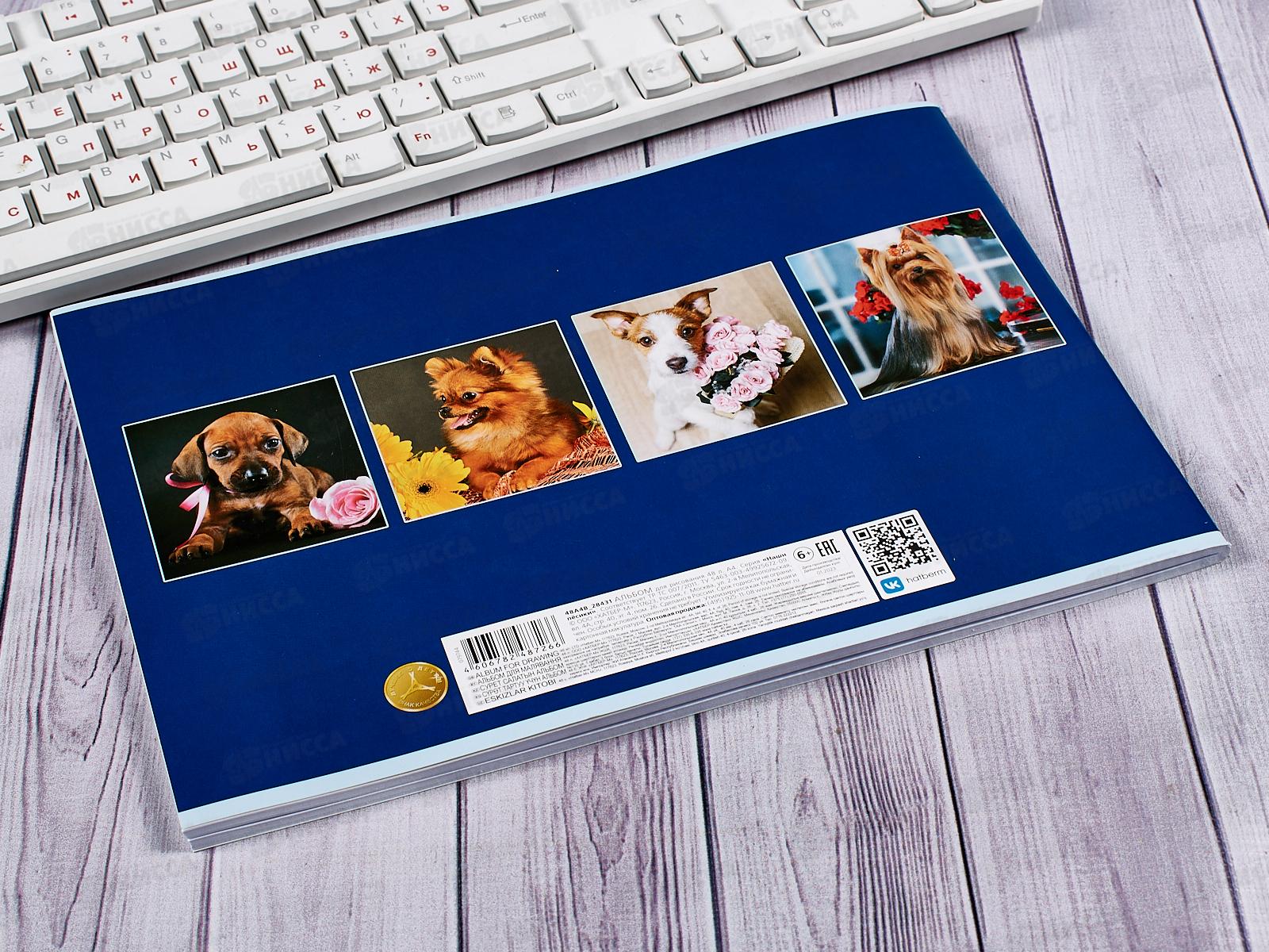 Альбом для рисования 48л Hatber Наши пёсики 079744*6/30