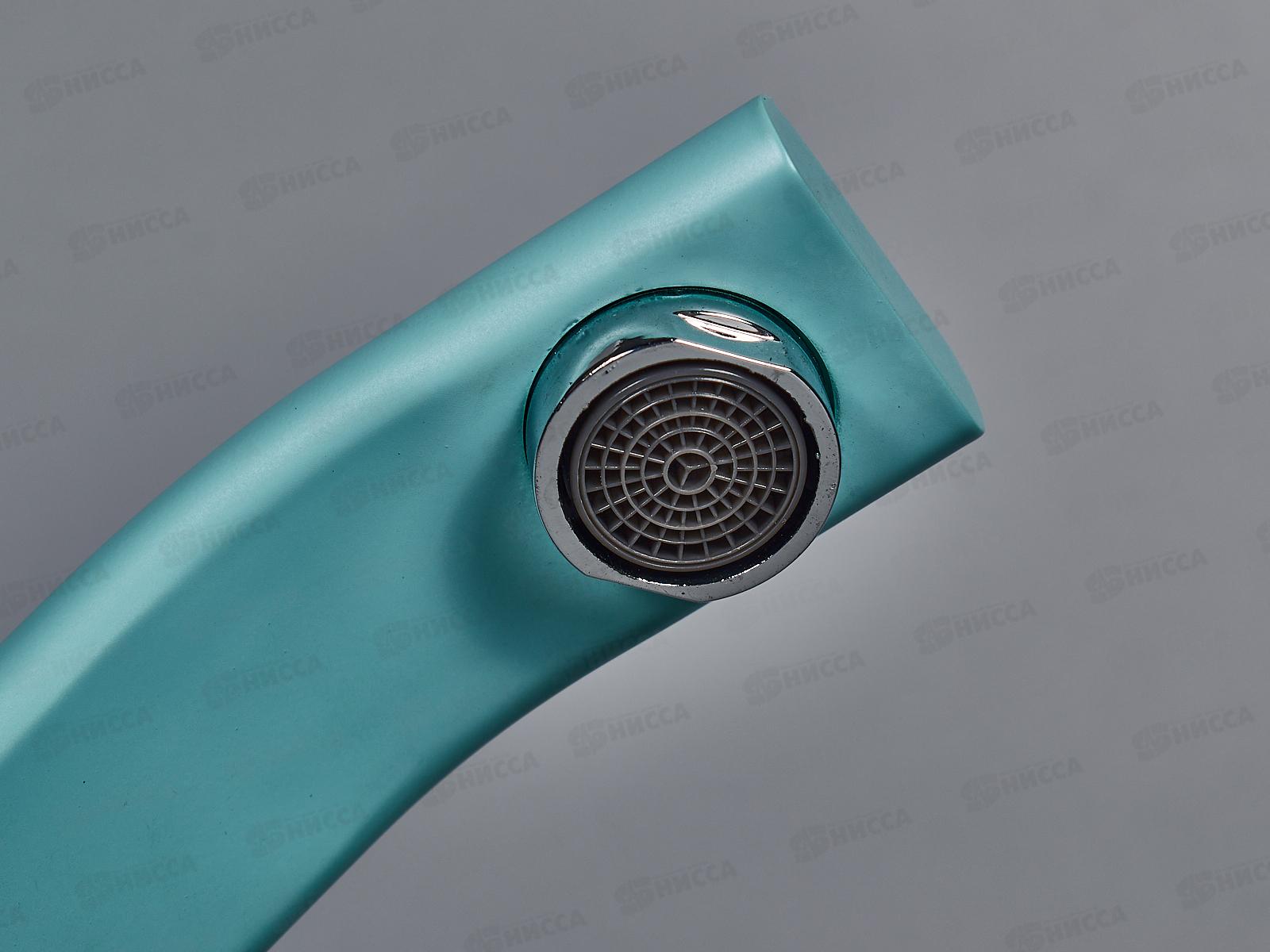 Смеситель для кухни с гайкой Е49303 бирюзовый