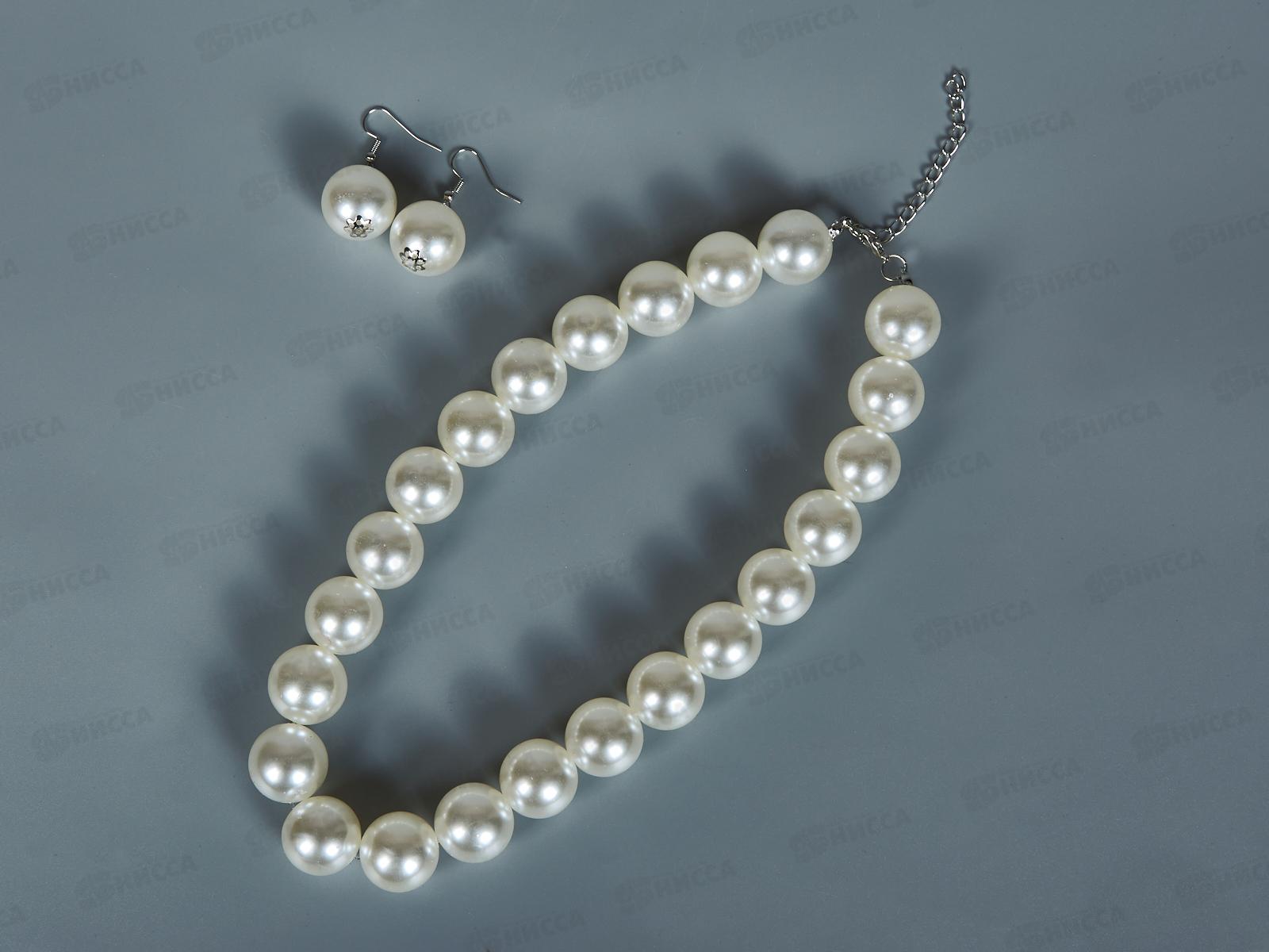 Набор бижутерии бусы+серьги крупн.жемчуг №168