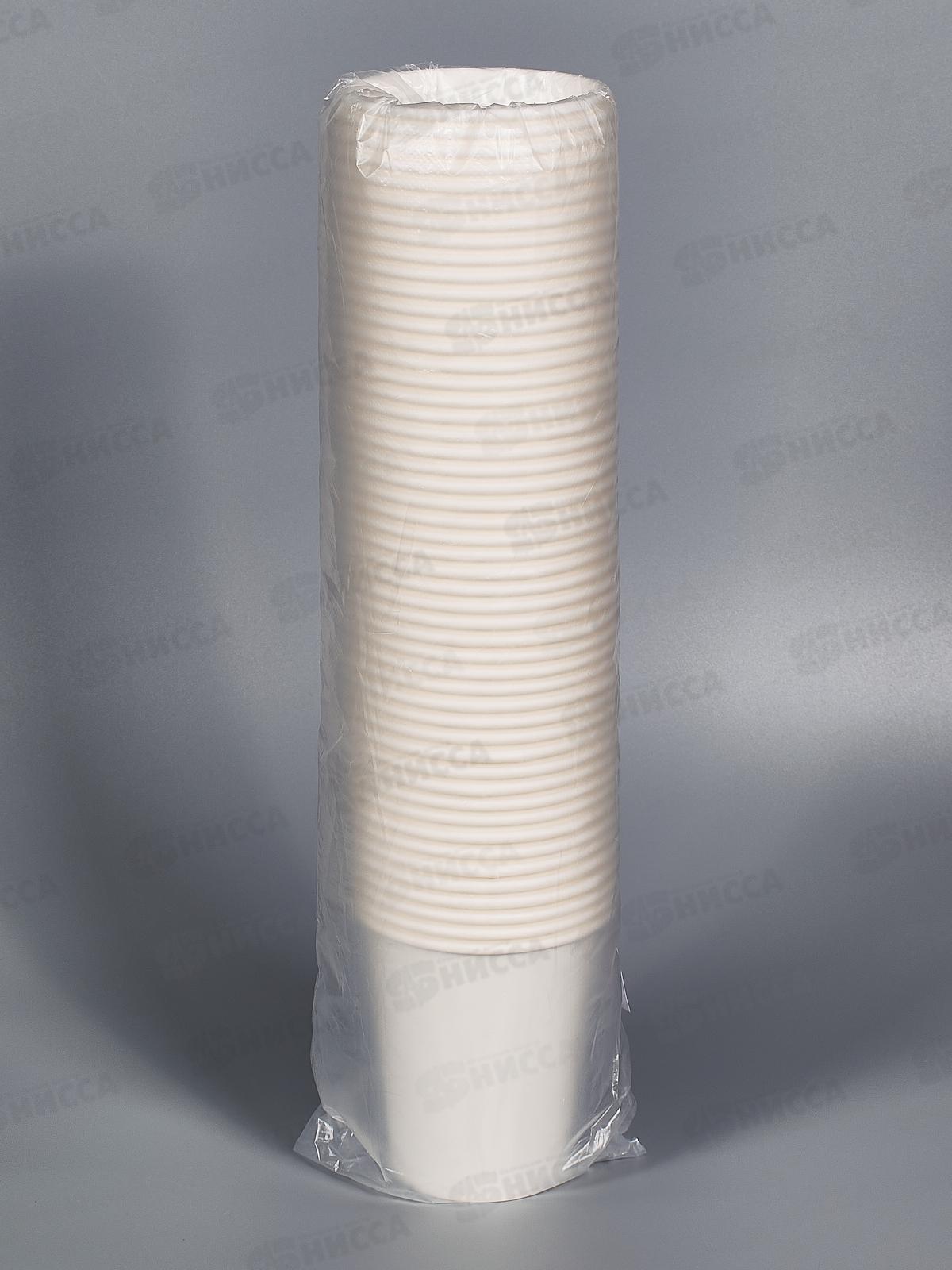 Стакан 250мл КF200 бумажный белый без крышки *50/1000