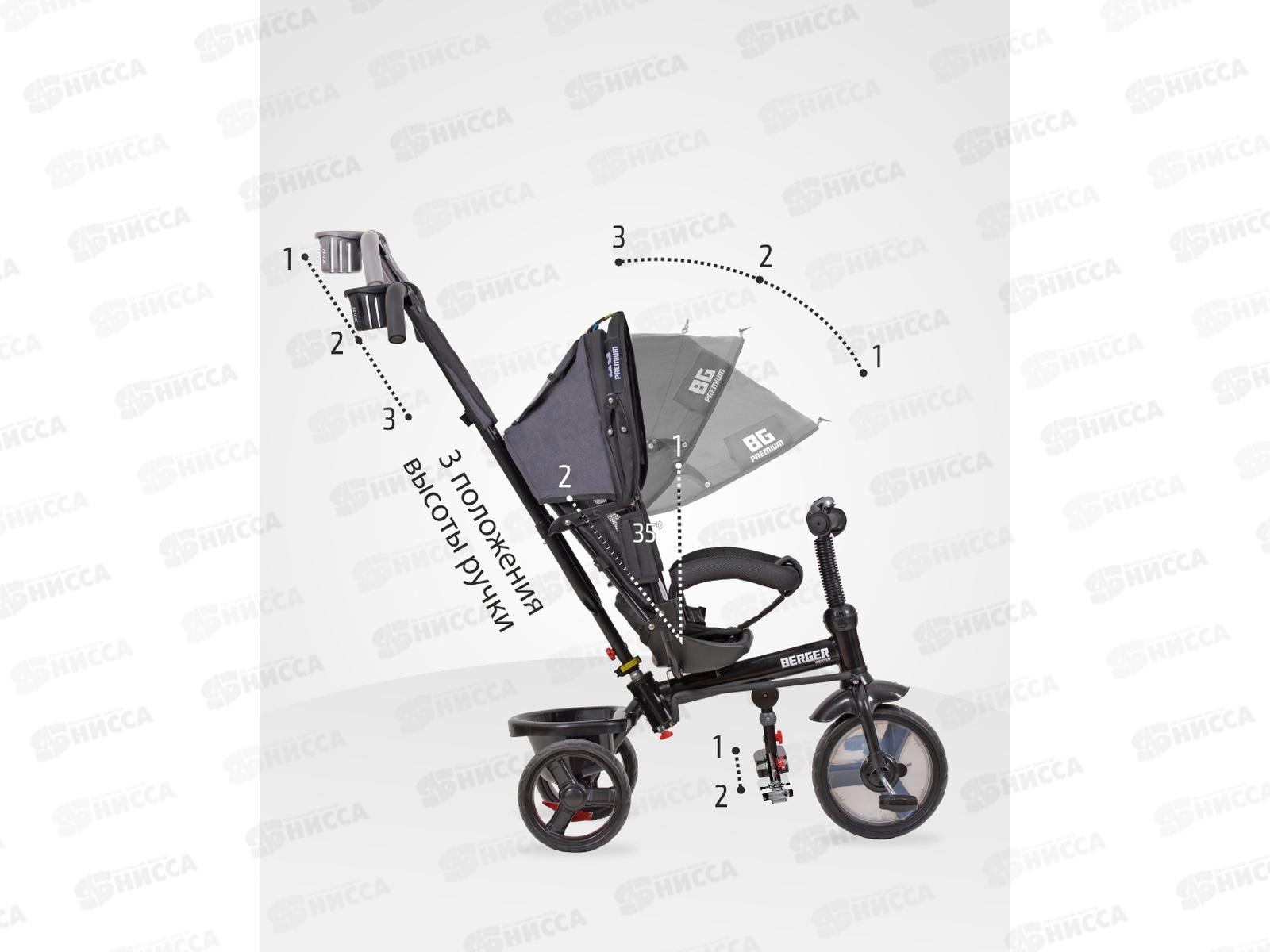 Велосипед 3-х кол. WERTER BERGER PREMIUM черный  XG7341-T167C 334949