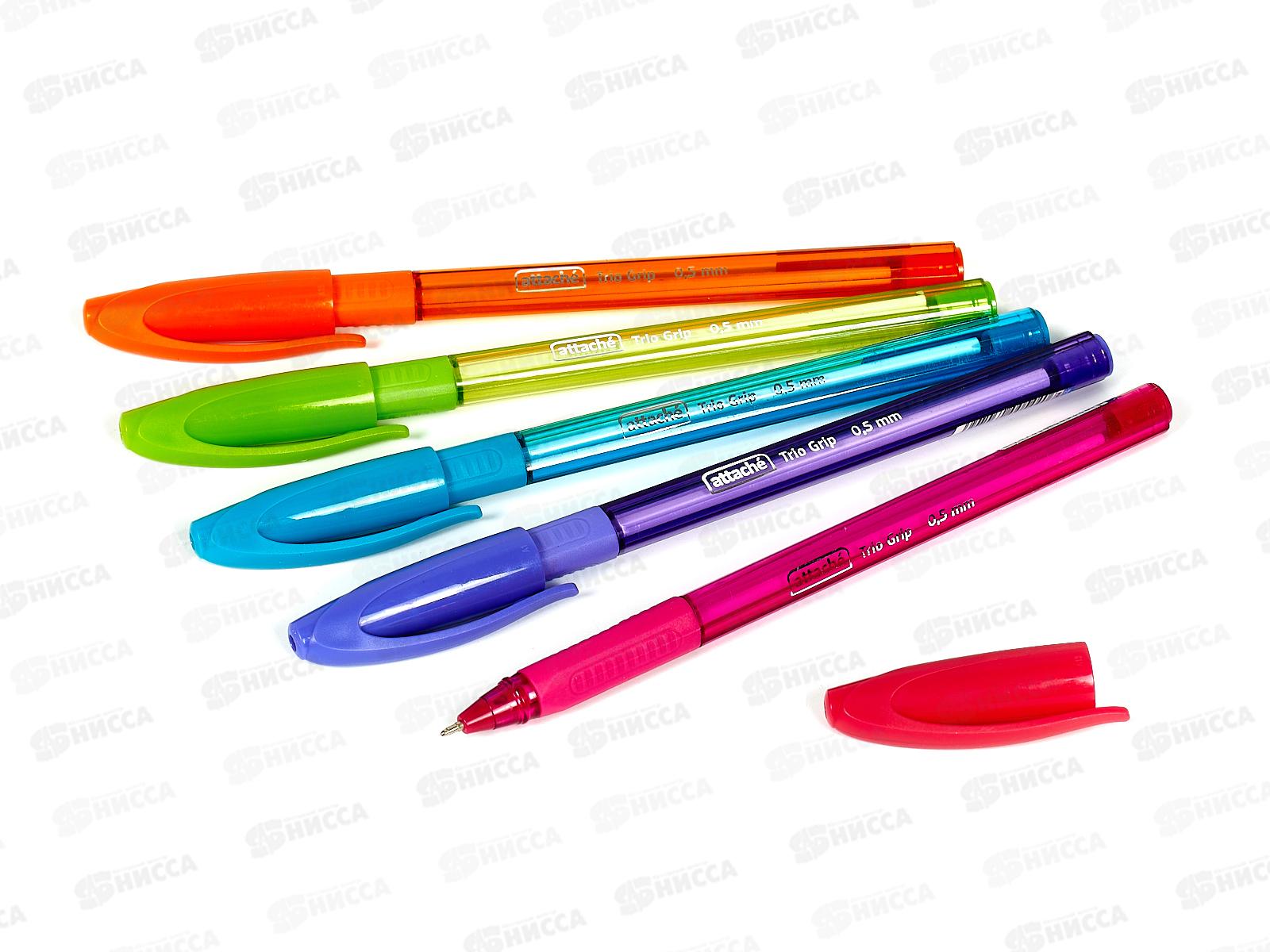 Ручка масляная ATTACHE Glide TrioGrip, 722461*50