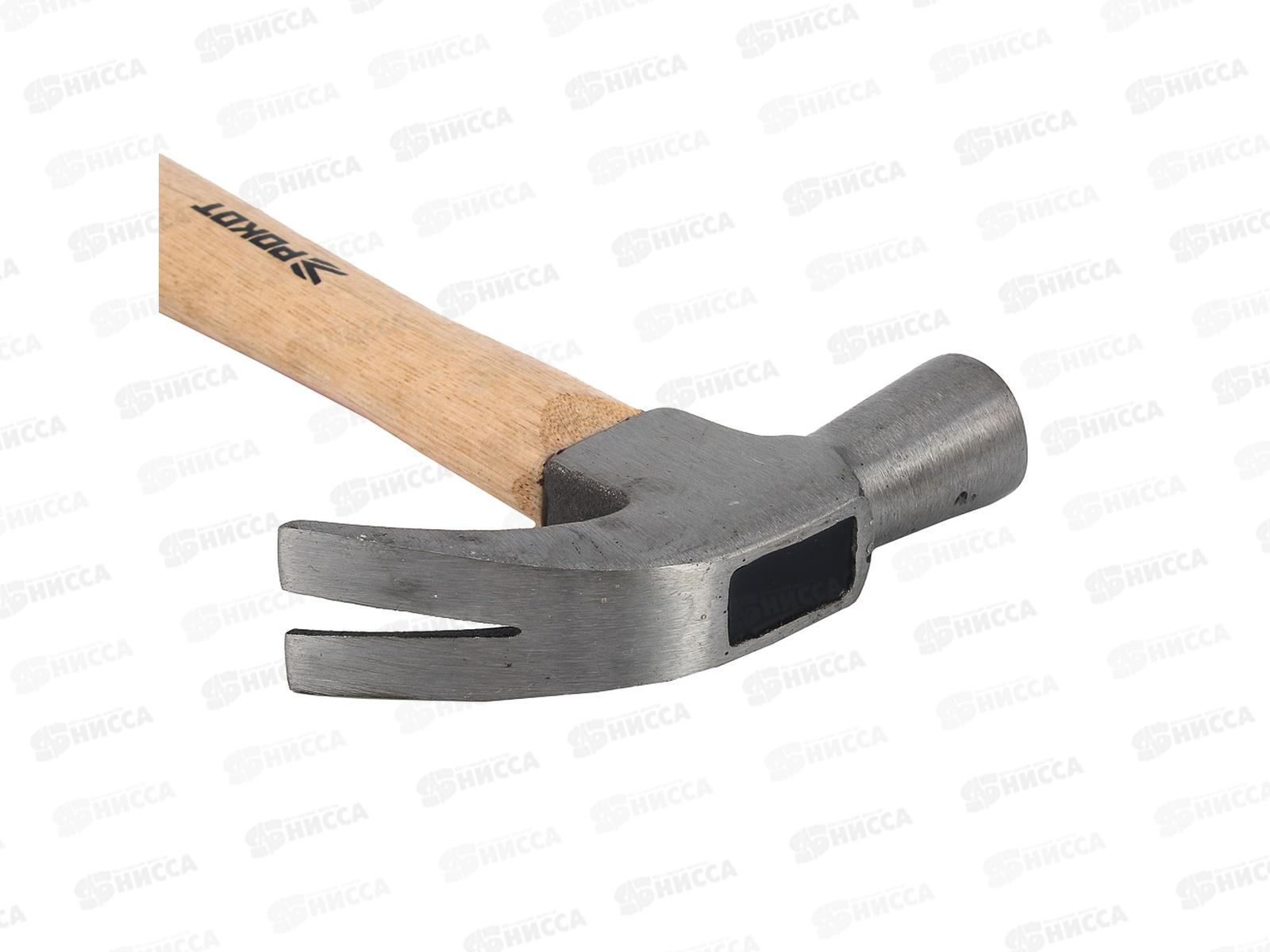 Молоток-гвоздодер РОКОТ 450г боек 27мм деревянная рукоятка 615-089 г