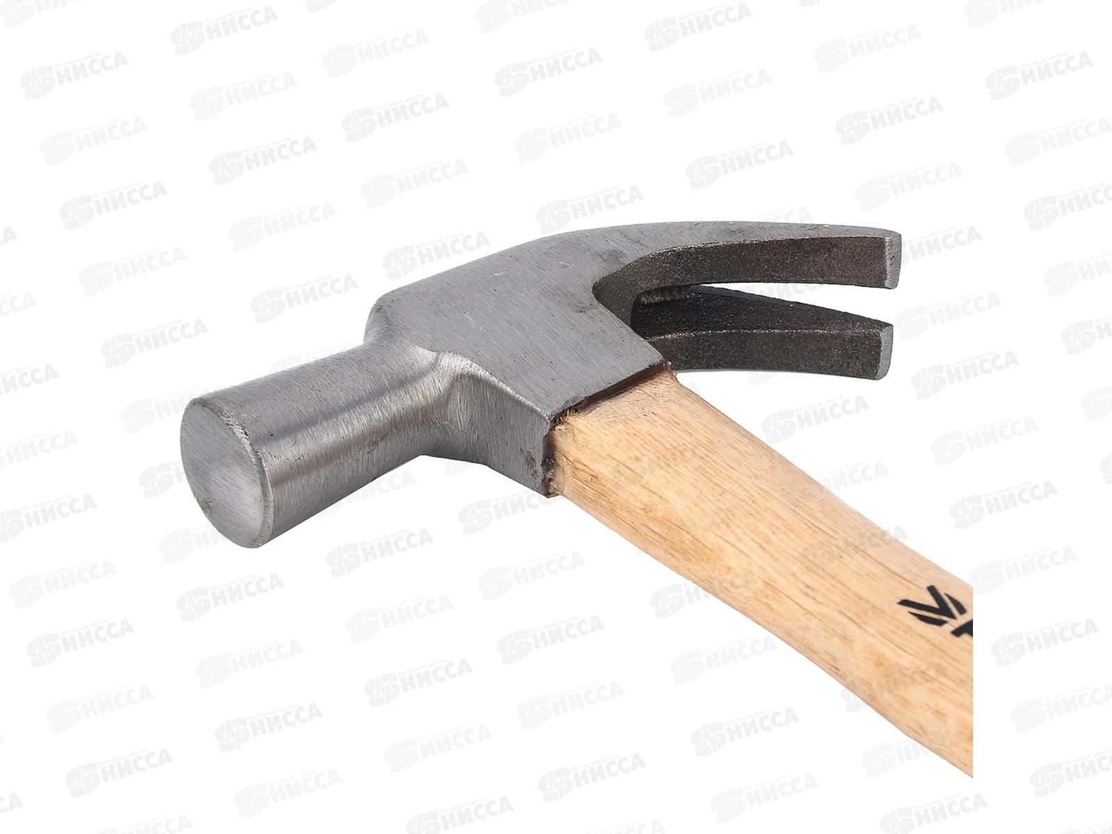 Молоток-гвоздодер РОКОТ 450г боек 27мм деревянная рукоятка 615-089 г