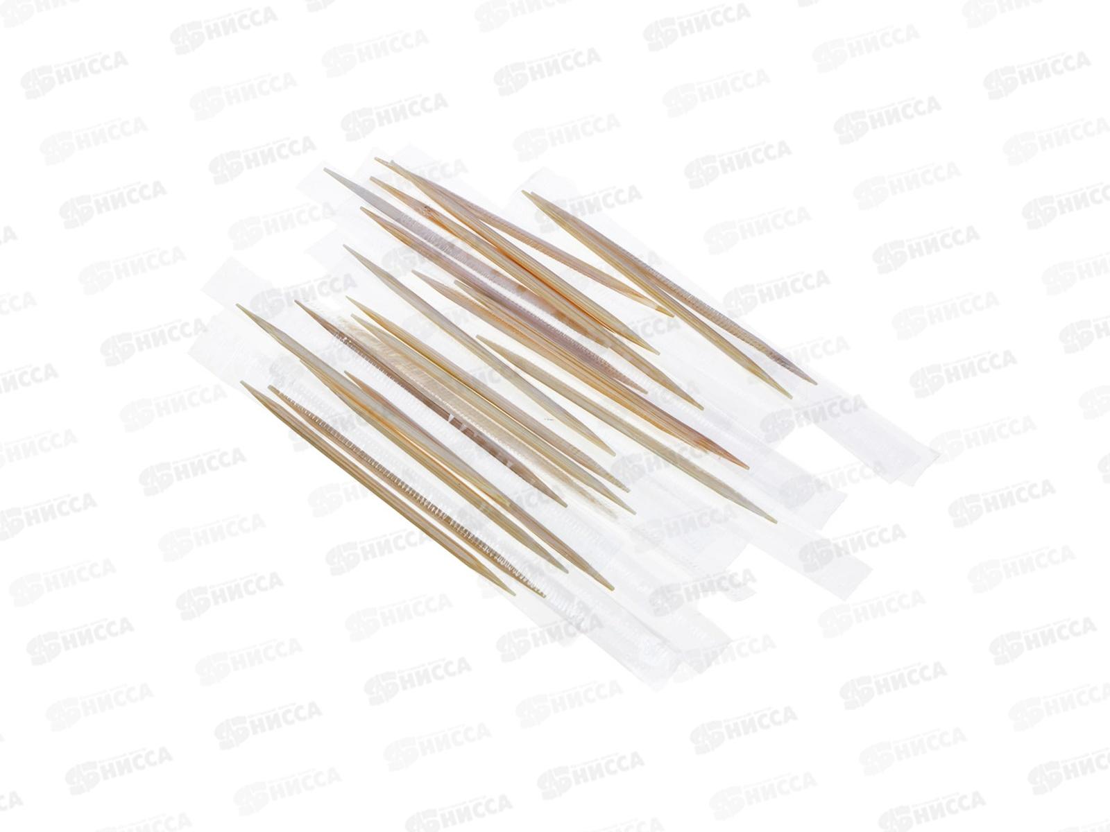 Зубочистки бамбук упаковка 1000шт VETTA индивидуальная упаковка. 437-284 г