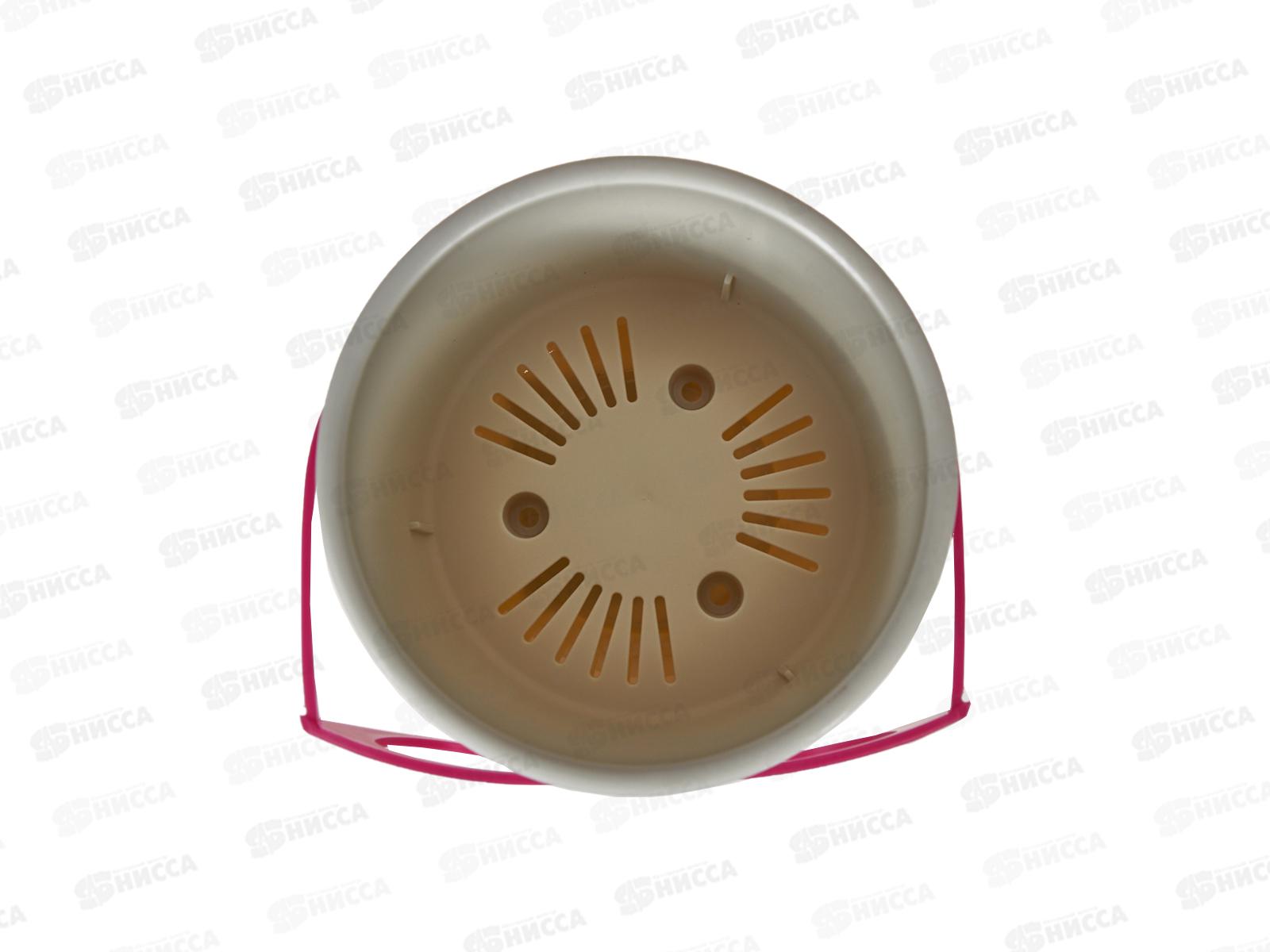 Кашпо МАРИ D115мм 0,65л со вставкой Белый ротанг М3075 *8