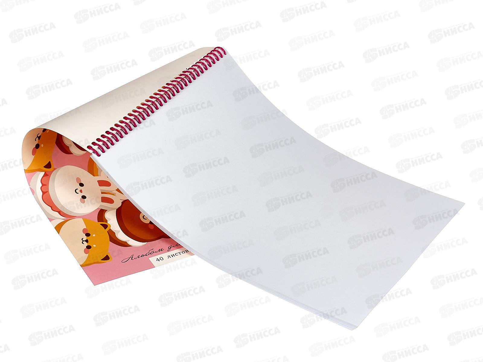 Альбом для рисования 40л ПП Сладкие булочки, гребень, 40-4931 *10