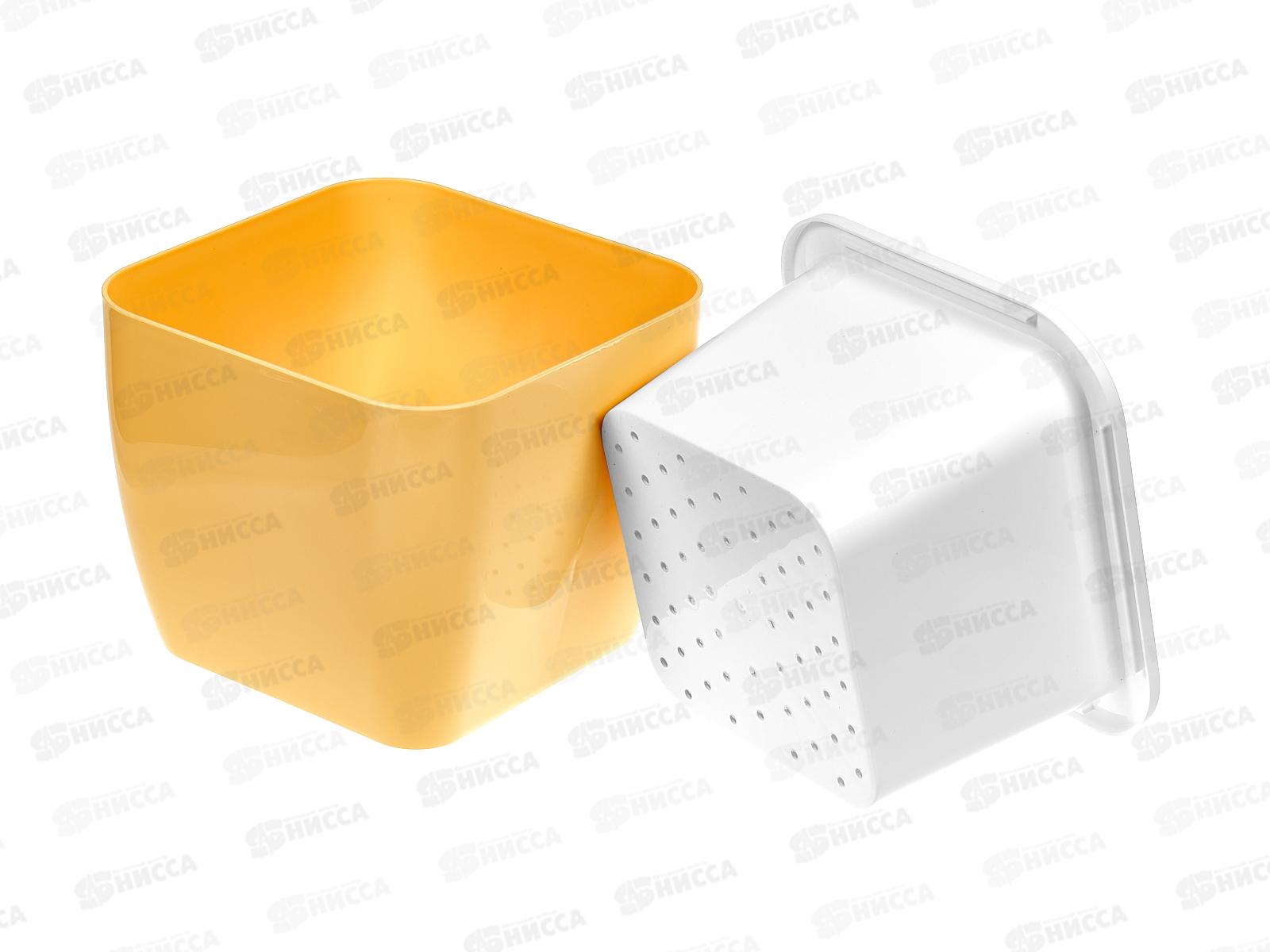 Горшок-кашпо &quotКуб&quot 1,6/2,4л Бежевый 9048 *11