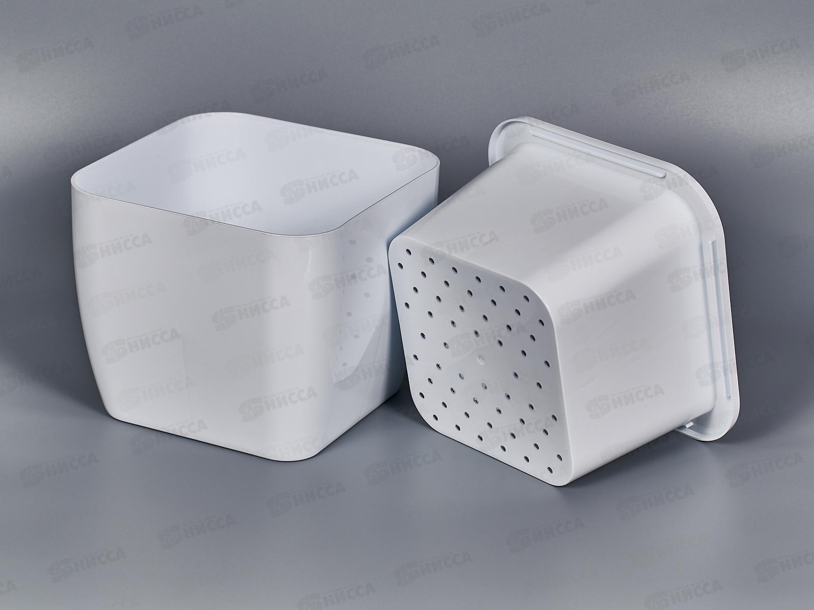 Горшок-кашпо &quotКуб&quot 1,6/2,4л Белый 9031 *11