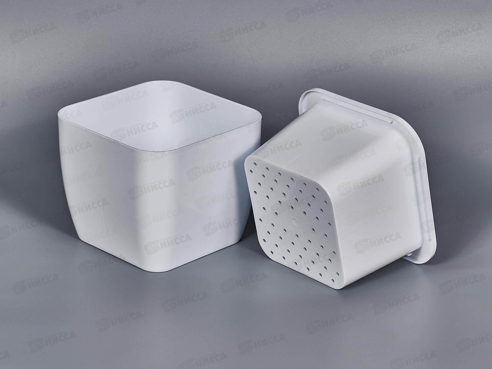 Горшок-кашпо &quotКубик&quot 0,8/1,2л Белый 8997 *15