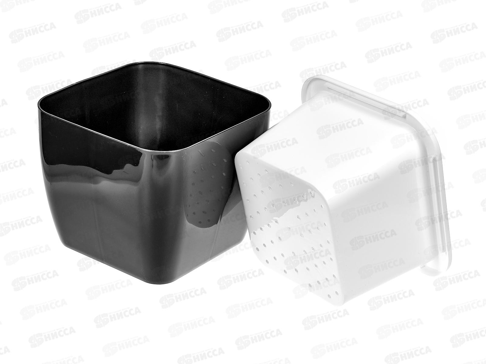 Горшок-кашпо &quotКубик&quot 0,8/1,2л Графит 8973 *15