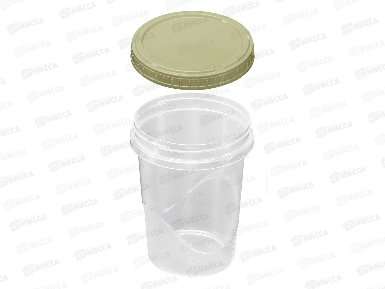 Банка 0,6л &quotТанго&quot с крышкой  Зеленый 433129609  *32 БП