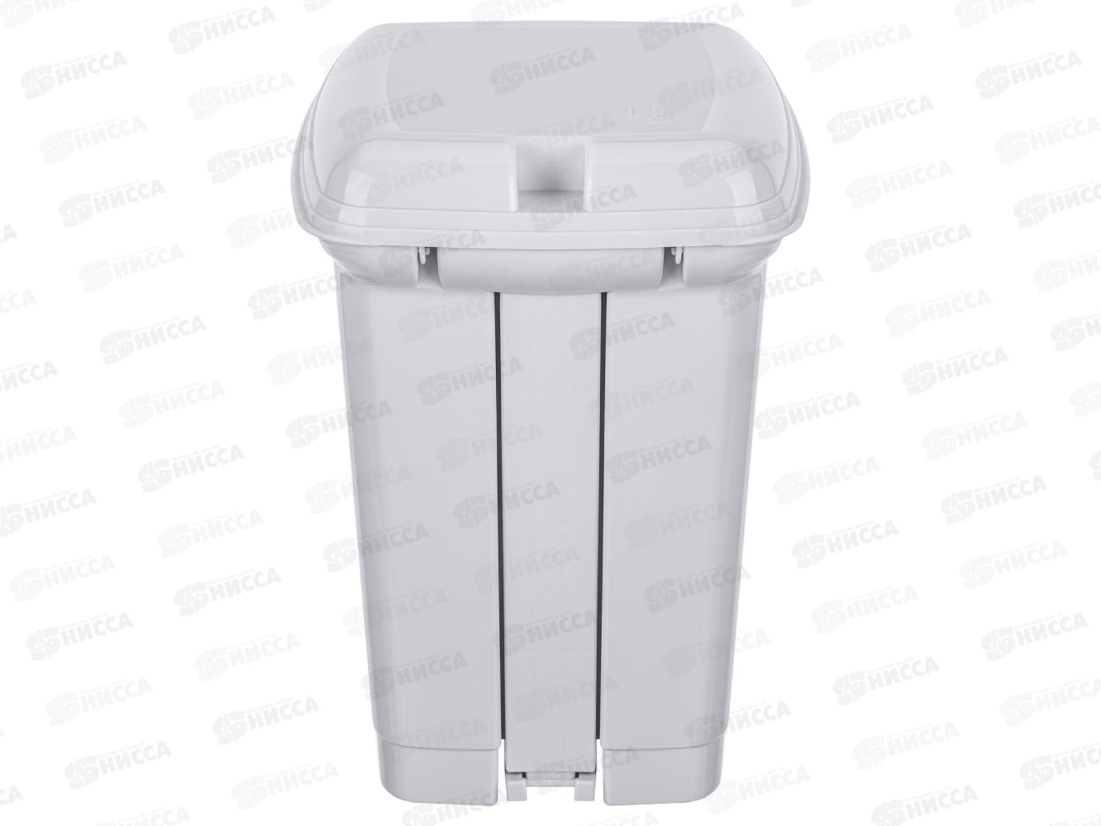 Контейнер для мусора 7л педальный Светло-серый 431202630 *4 БП