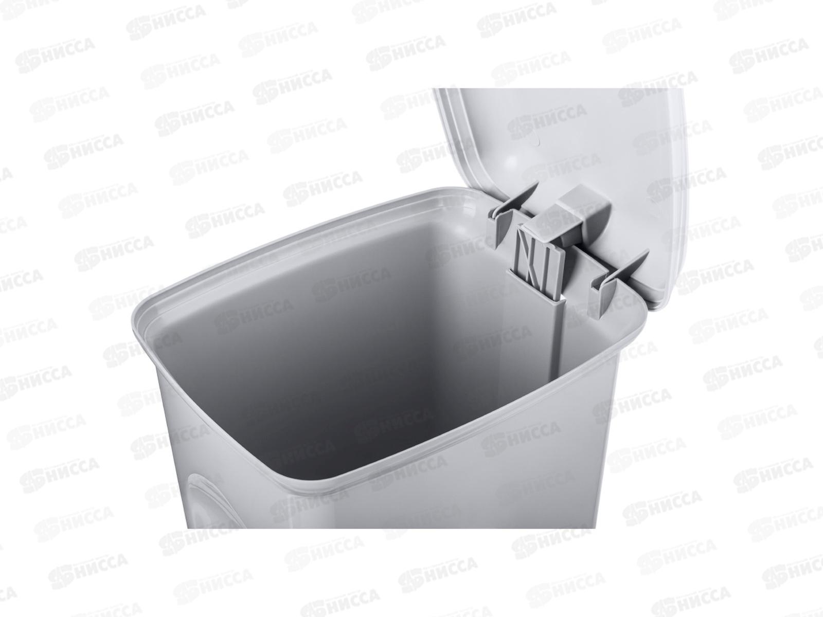 Контейнер для мусора 7л педальный Светло-серый 431202630 *4 БП