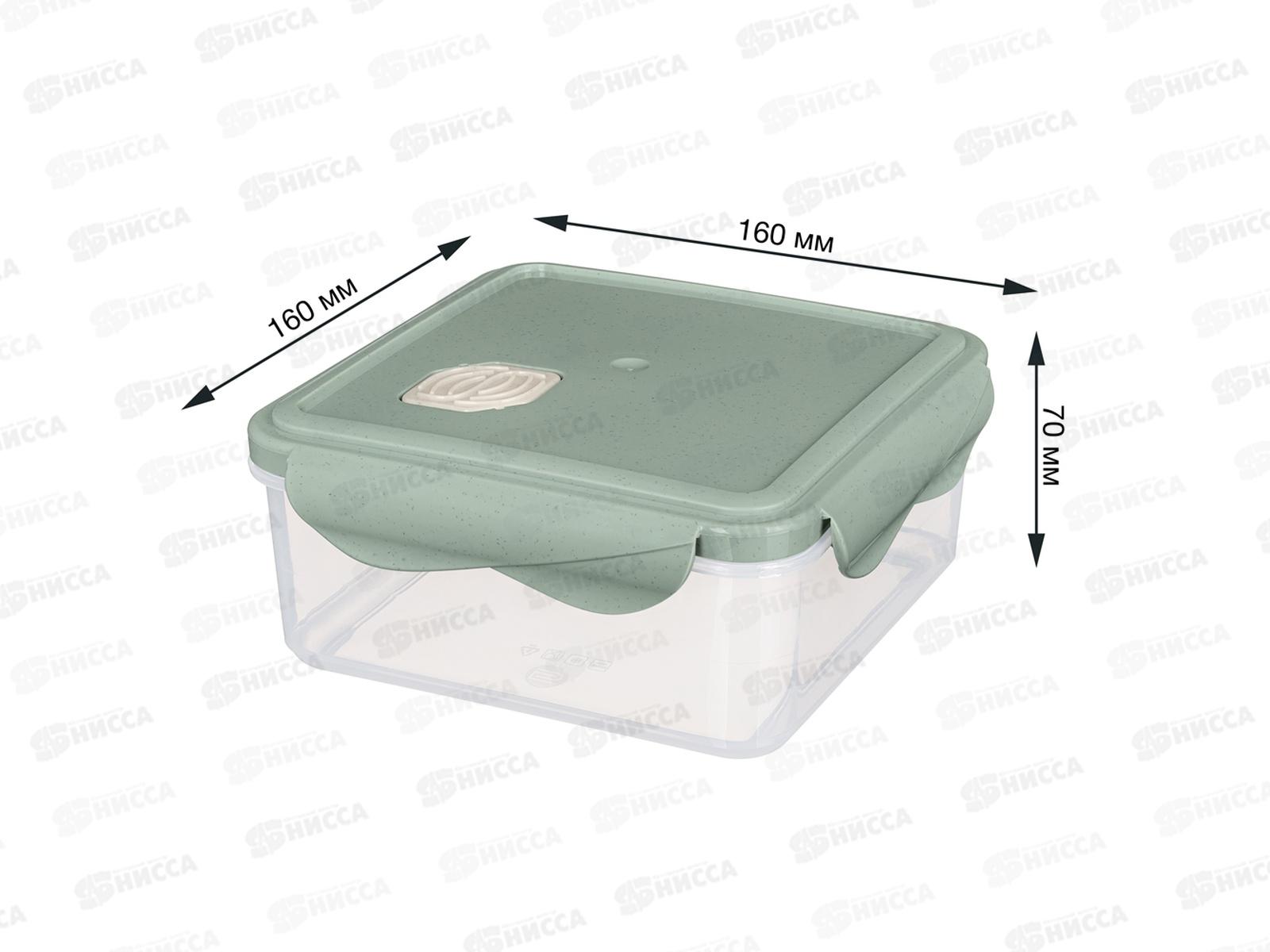 Контейнер для продуктов 1л &quotEco Style&quot квадратный герметичный Зеленый 433121636 *20 БП