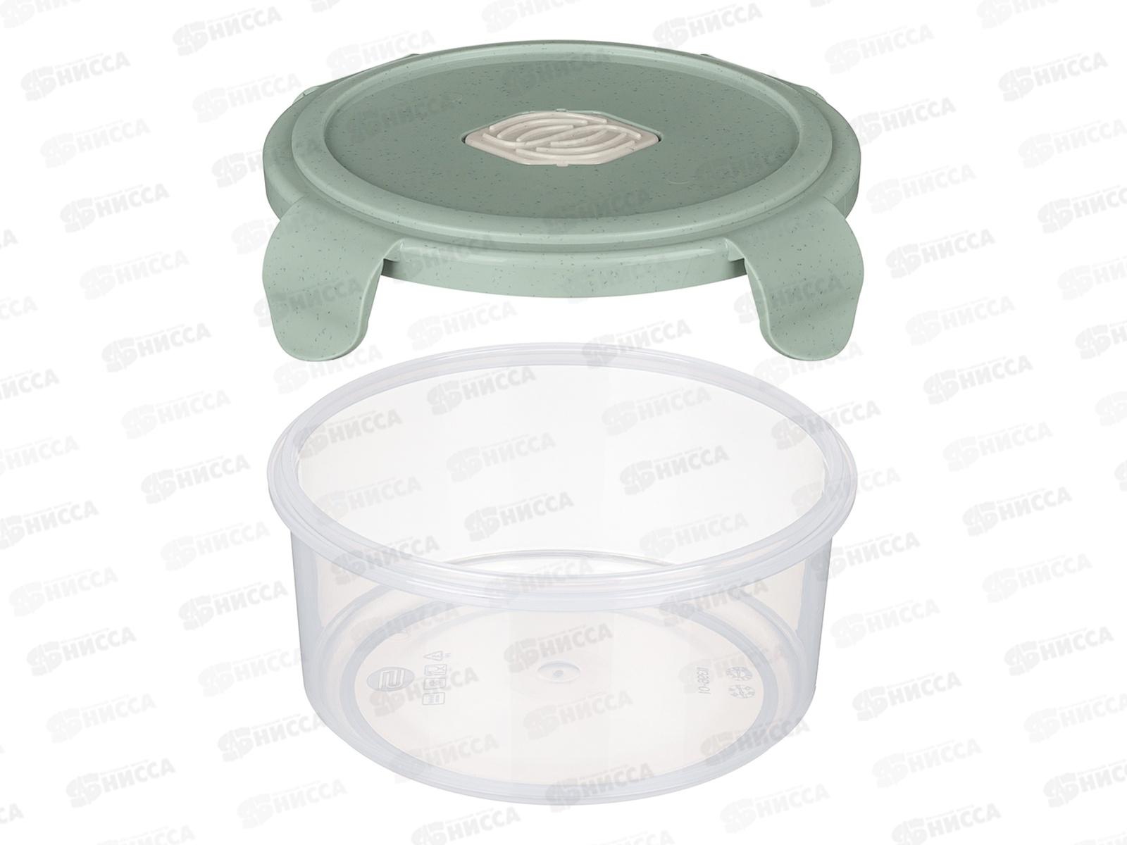 Контейнер для продуктов 0,55л &quotEco Style&quot кругляй герметичный Зеленый 433121836 *16 БП