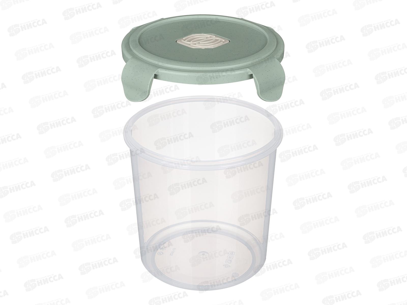 Контейнер для продуктов 1,15л &quotEco Style&quot круглый герметичный Зеленый 433121936 *24 БП