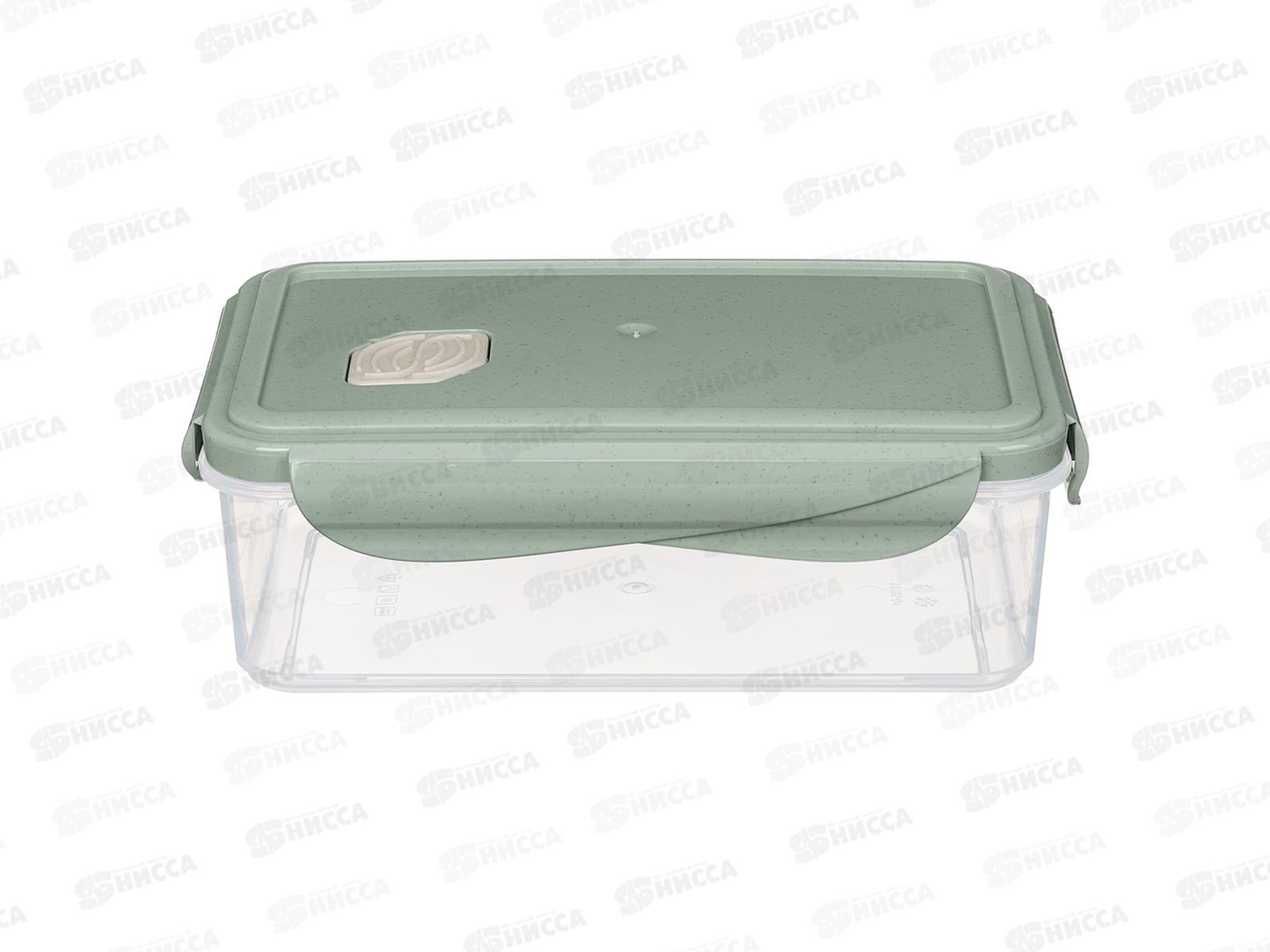 Контейнер ддя продуктов 1,1л &quotEco Style&quot прямоугольный герметичный Зеленый 433121436 *28 БП