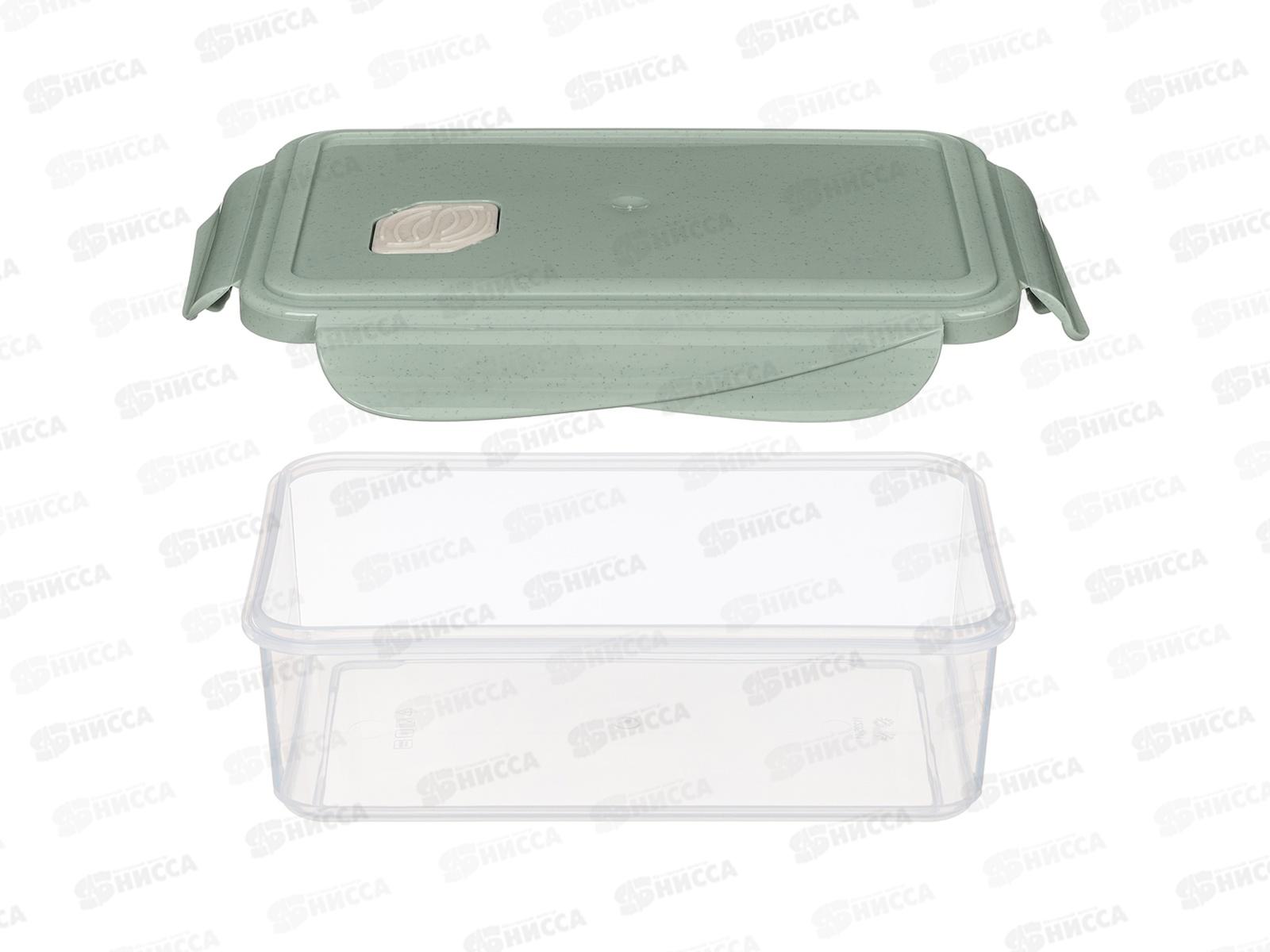 Контейнер ддя продуктов 1,1л &quotEco Style&quot прямоугольный герметичный Зеленый 433121436 *28 БП