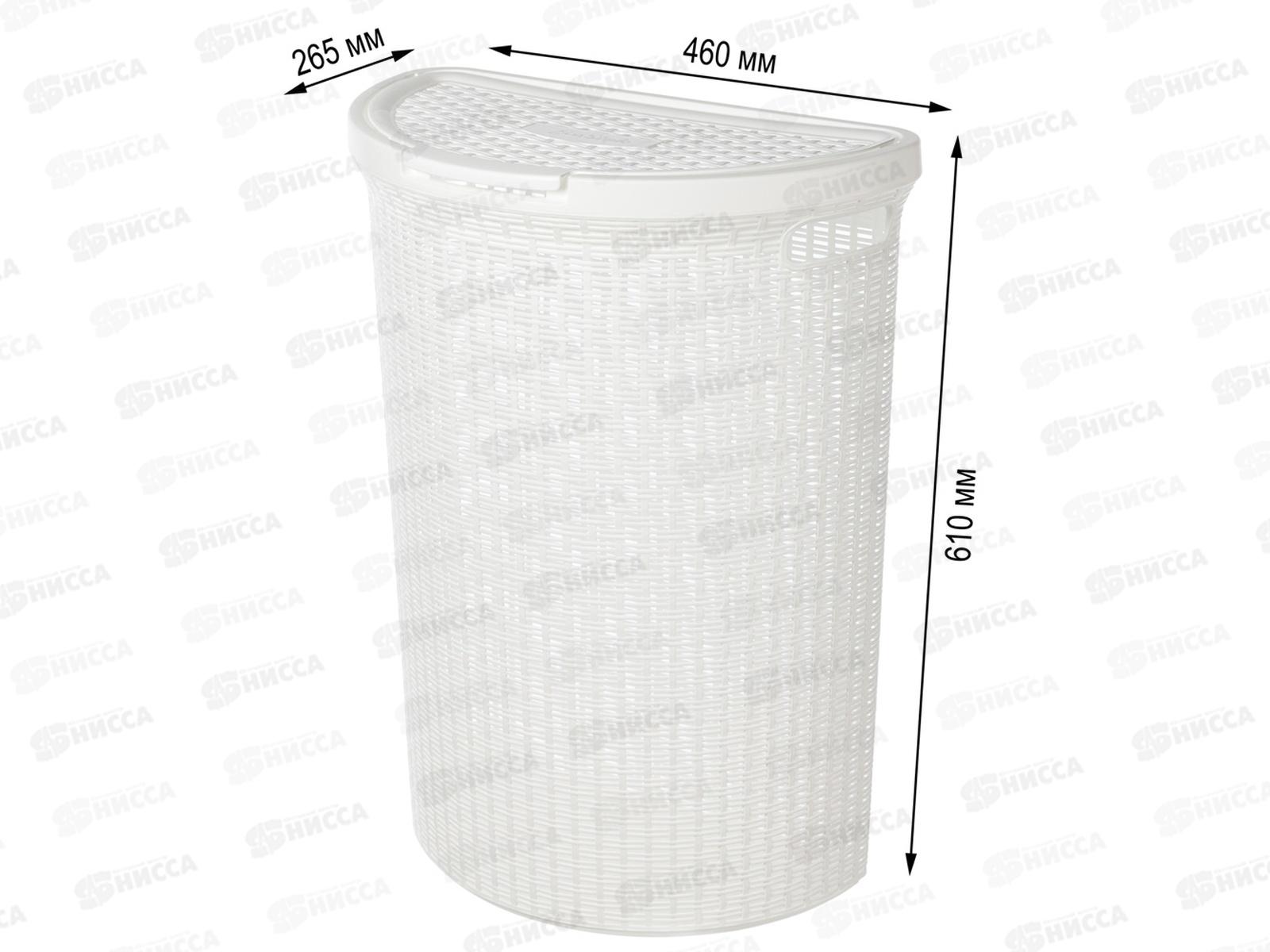 Корзина для белья 45л &quotECO STYLE&quot Белый 431217616  *5 БП