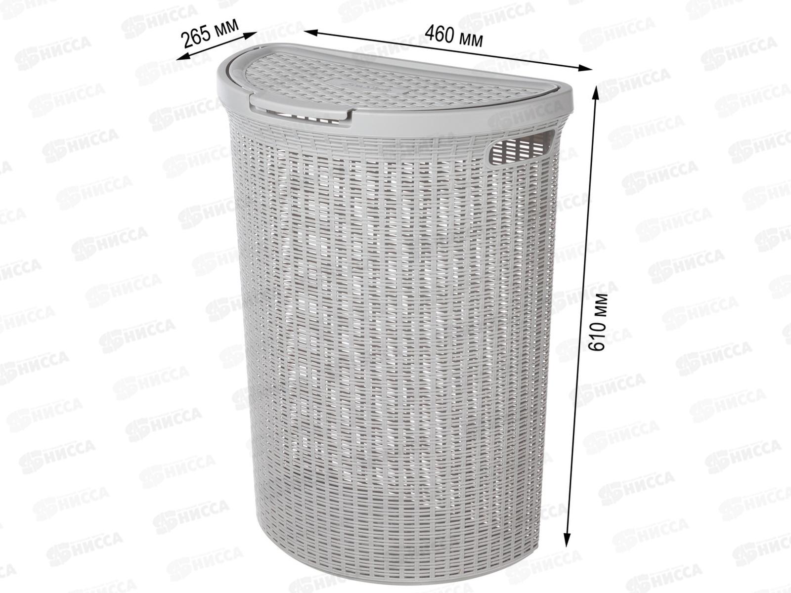 Корзина для белья 45л &quotECO STYLE&quot Светло-серый 431217630  *5 БП