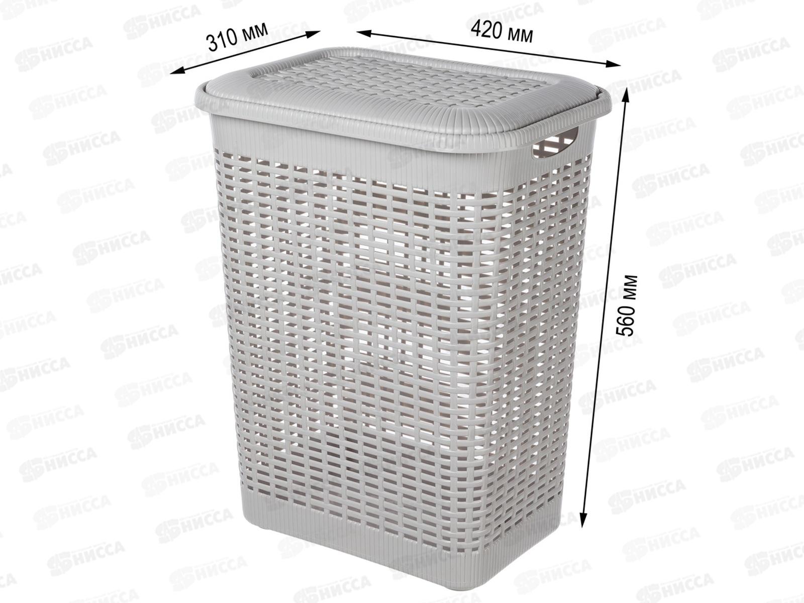 Корзина для белья 50л Светло-серый 431293430  *6 БП