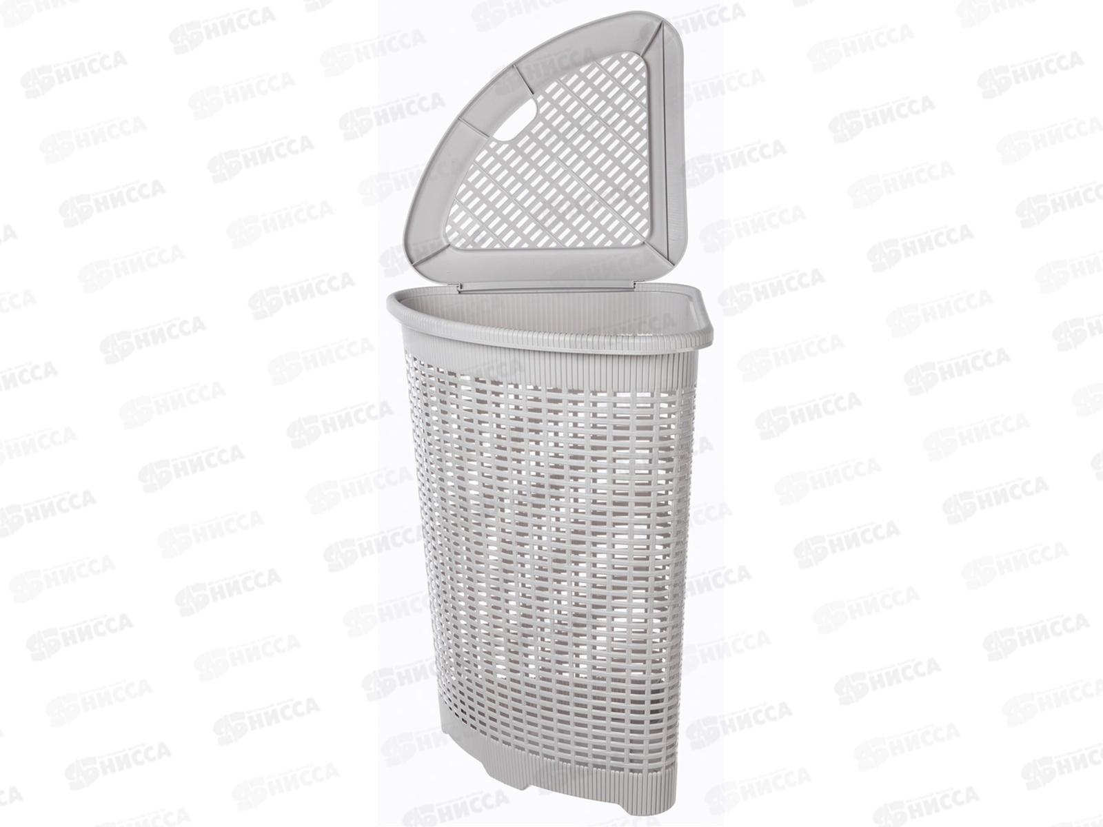 Корзина для белья 50л Угловая Светло-серый 433217530  *5  БП