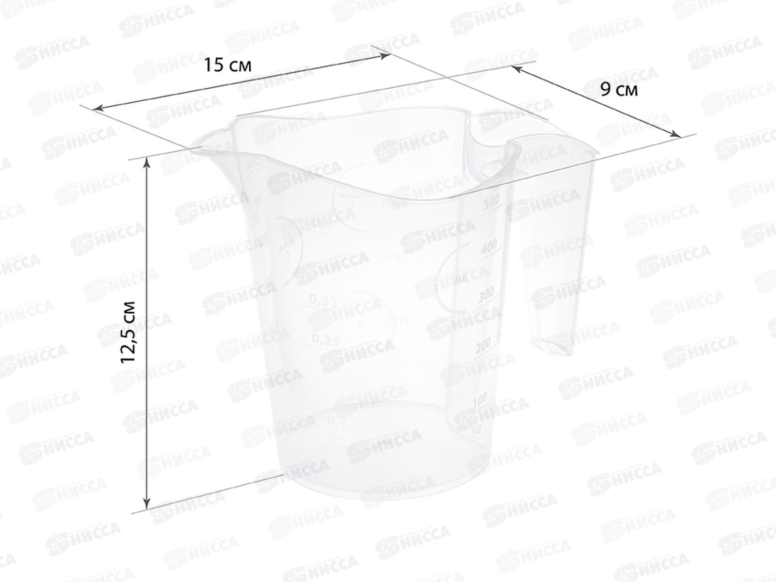 Кувшин мерный 0,5л Прозрачный М1200 *20