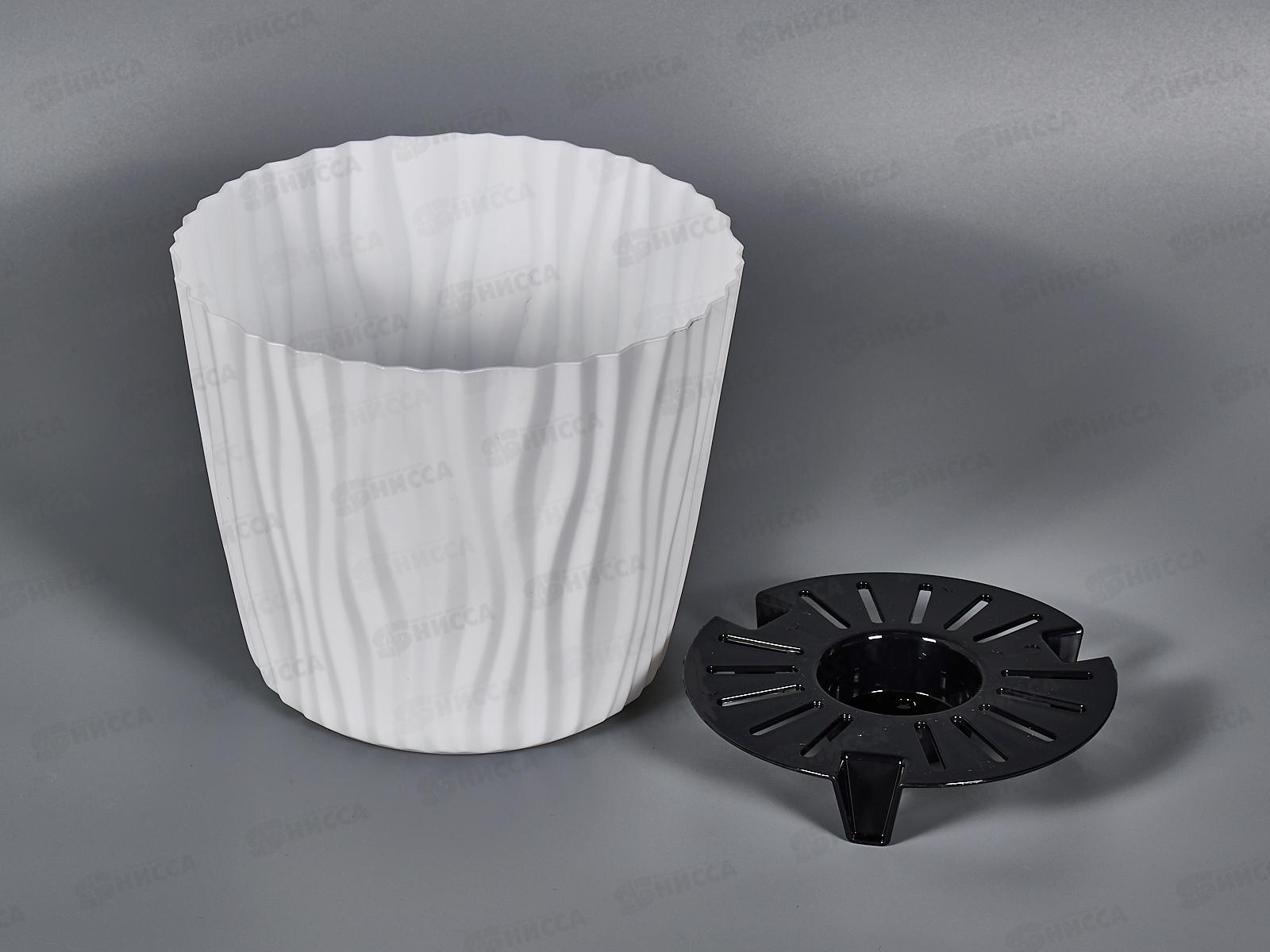 Кашпо ВОЛНА D160мм 2л с вкладышем Белый М3188 *12