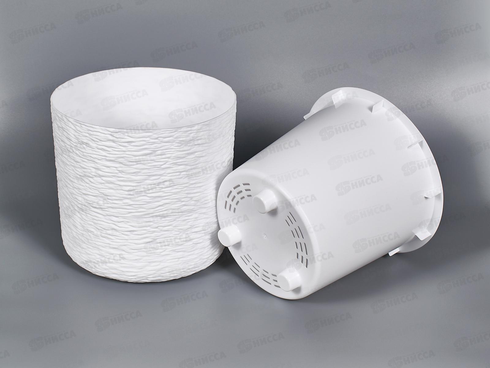 Кашпо СЛАНЕЦ D200мм 3,4л с вставкой Белый М3199 *12