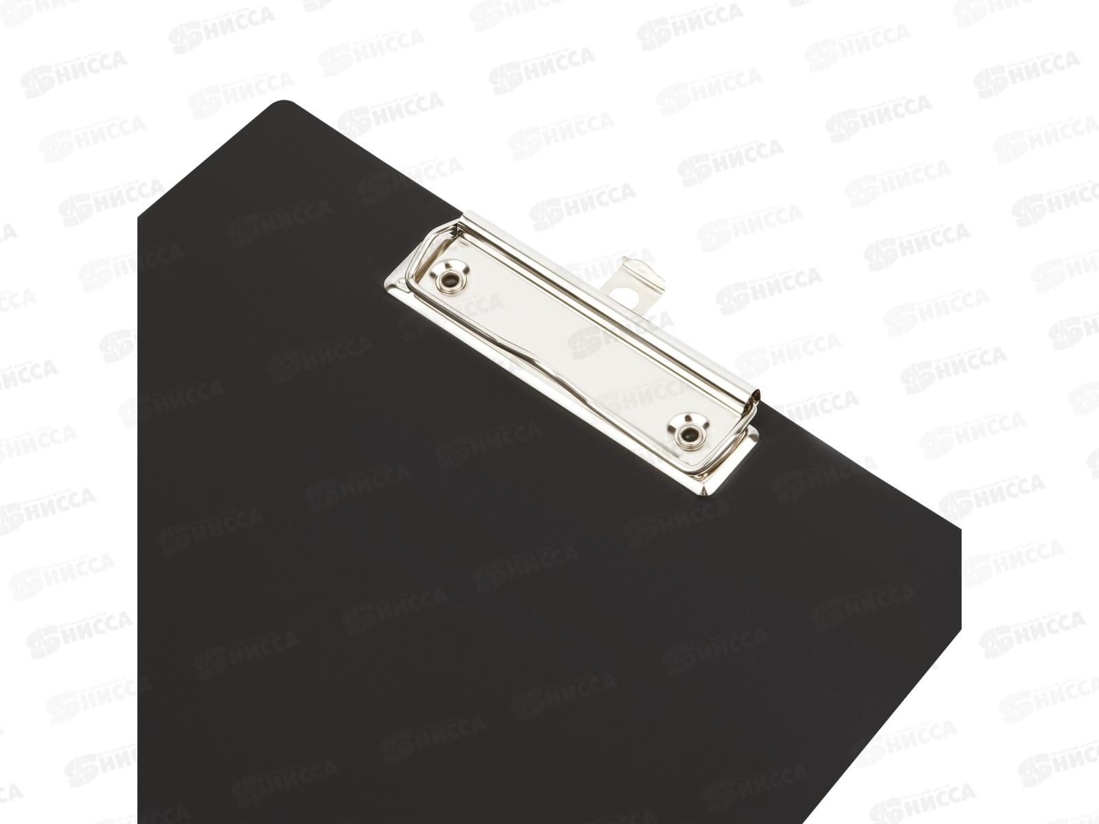 Планшет А4 СТАММ пластик черный,ММ-32248 *3/33