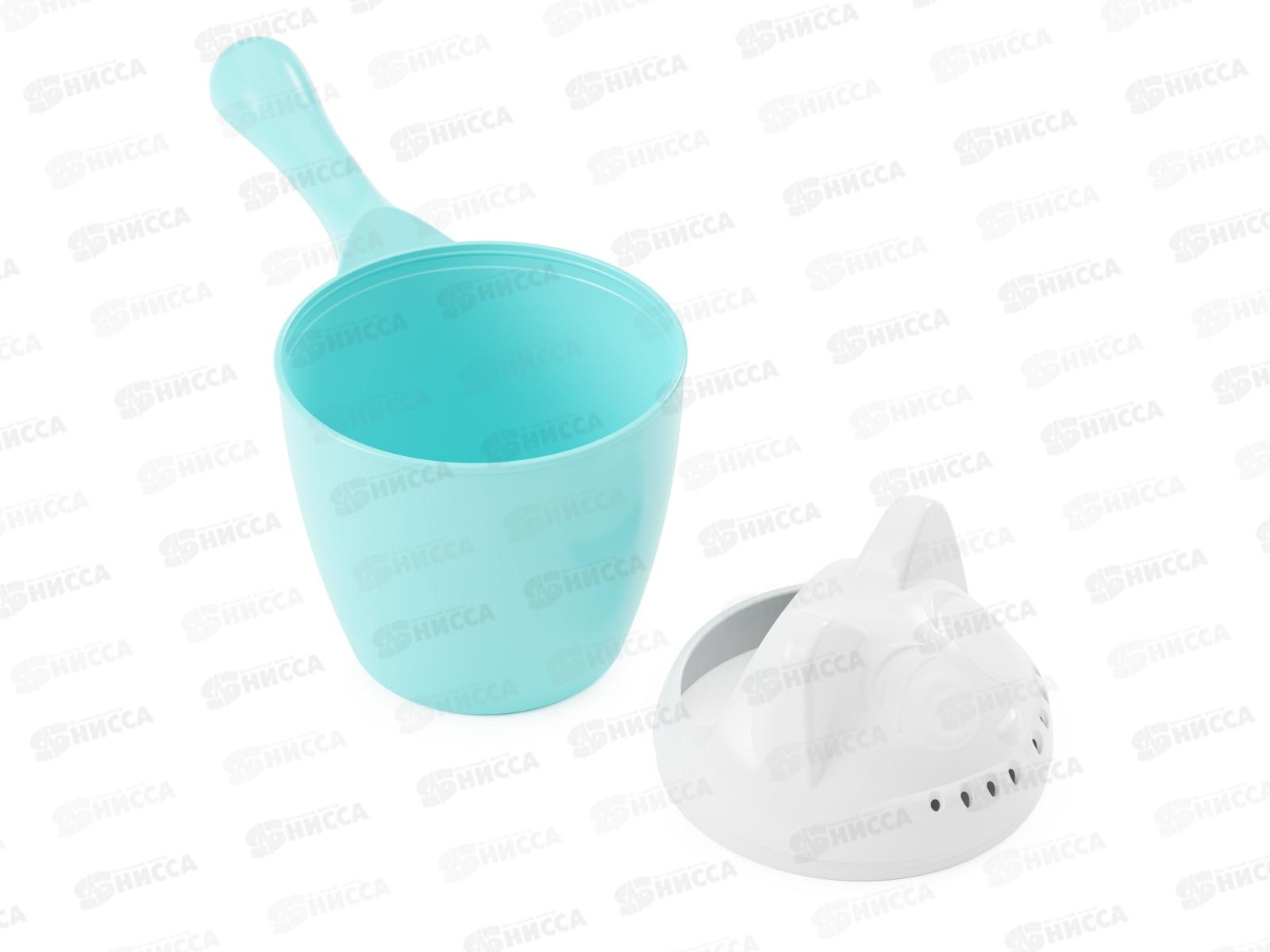 Ковш &quotКотофей&quot с крышкой  Голубой М6476 *24