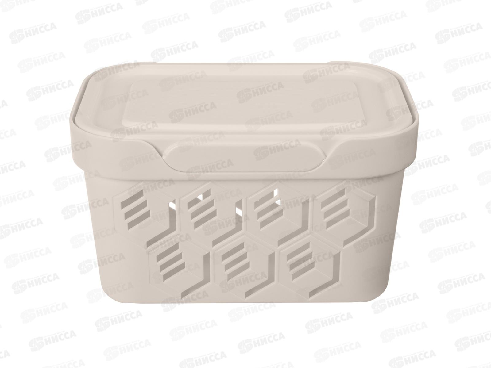 Ящик универсальный 1,9л &quotDELUXE&quot с крышкой  Светло-бежевый 433233534  БП