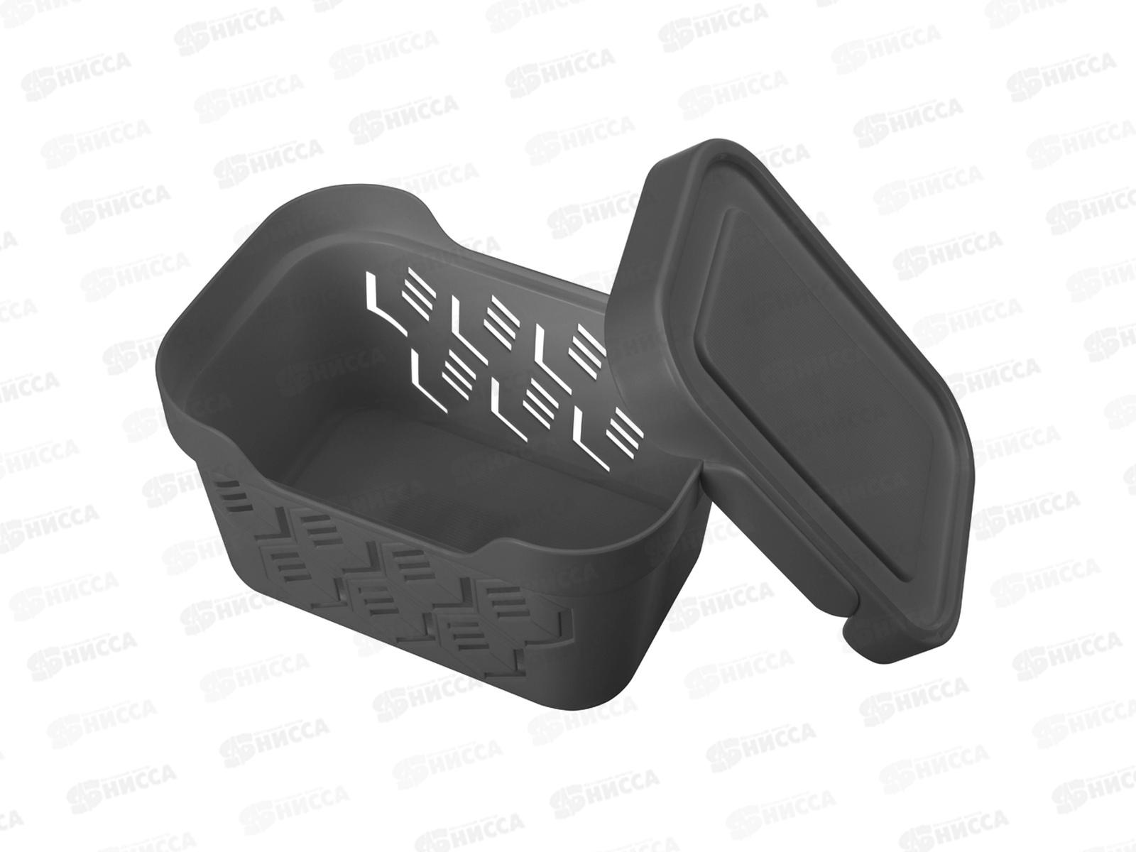 Ящик универсальный 1,9л &quotDELUXE&quot с крышкой Серый 433233511  БП