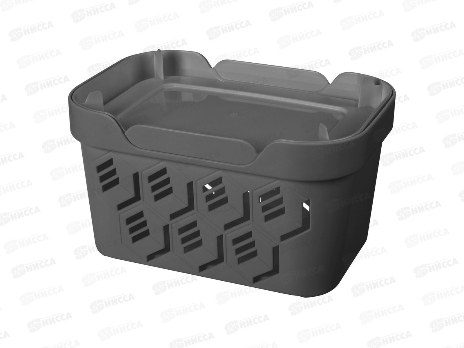 Ящик универсальный 1,9л &quotDELUXE&quot с крышкой Серый 433233511  БП