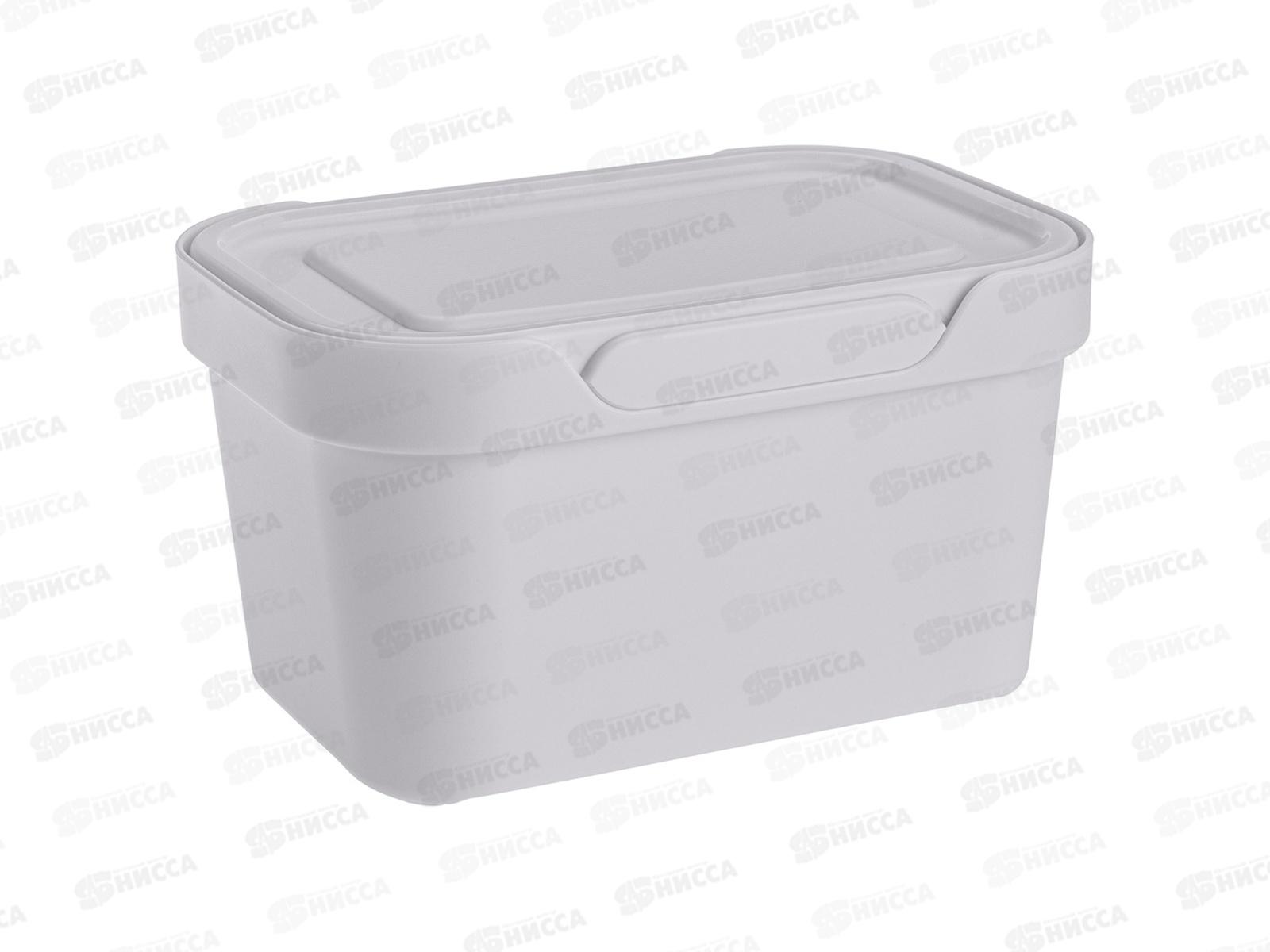 Ящик универсальный 1,9л &quotLUXE&quot с крышкой  Светло-серый 433233430  БП