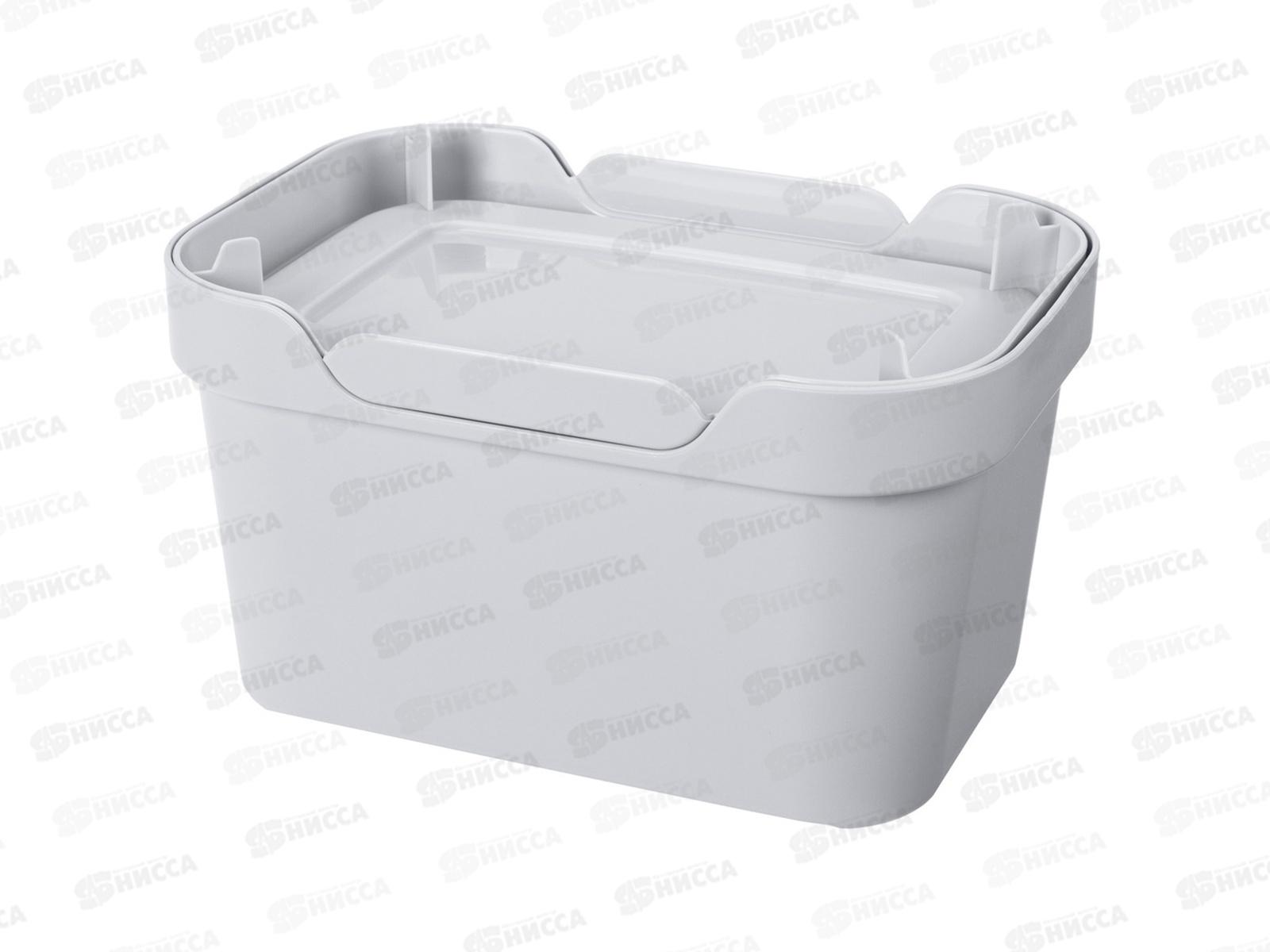 Ящик универсальный 1,9л &quotLUXE&quot с крышкой  Светло-серый 433233430  БП