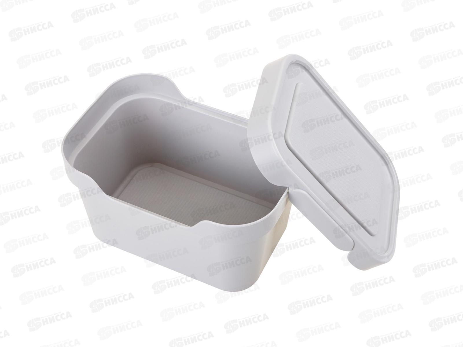 Ящик универсальный 1,9л &quotLUXE&quot с крышкой  Светло-серый 433233430  БП