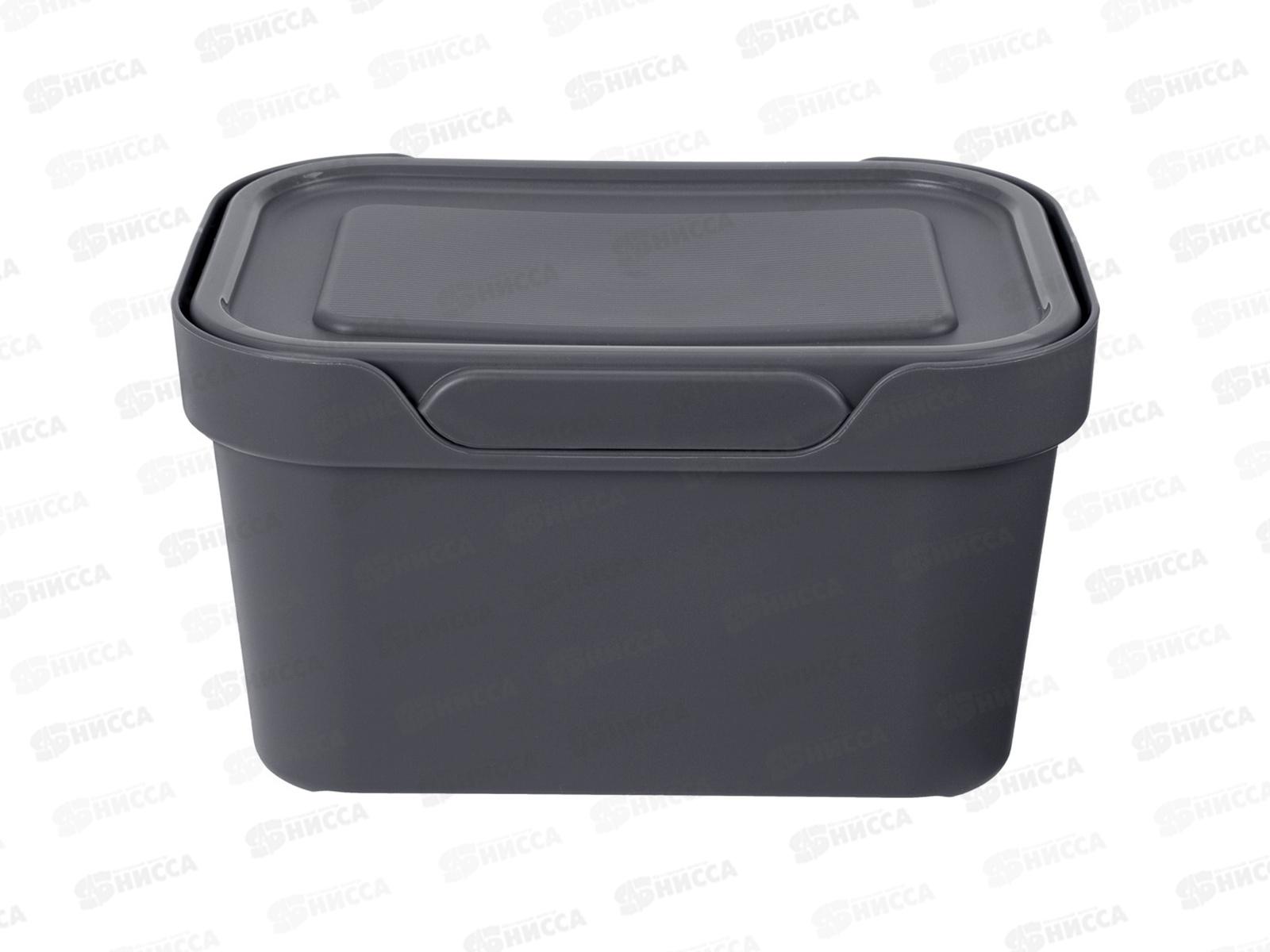 Ящик универсальный  1,9л &quotLUXE&quot с крышкой  Серый 433233411  БП