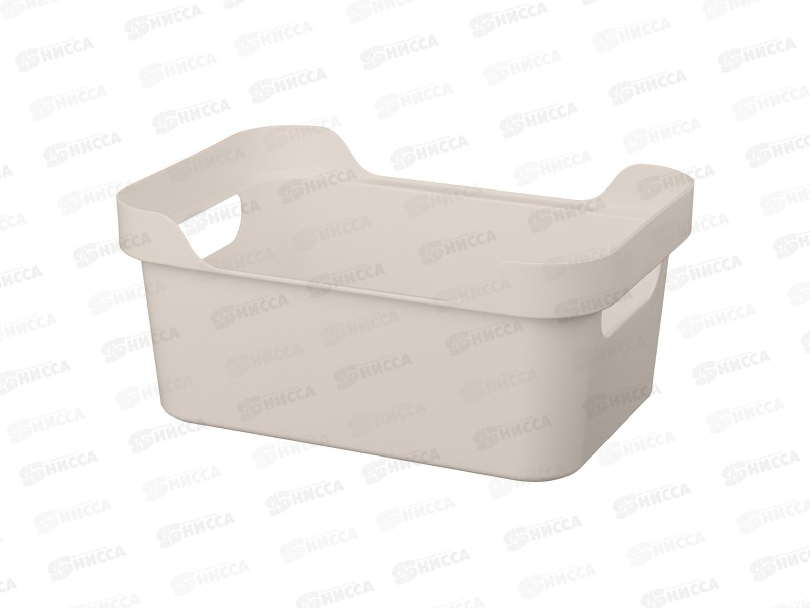 Ящик универсальный  4,6л &quotLUXE&quot с крышкой  Светло-бежевый 433205434  БП