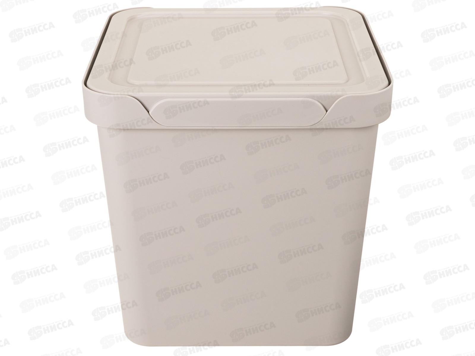 Ящик универсальный 18л &quotLUXE&quot с крышкой  Светло-бежевый 433242634  БП