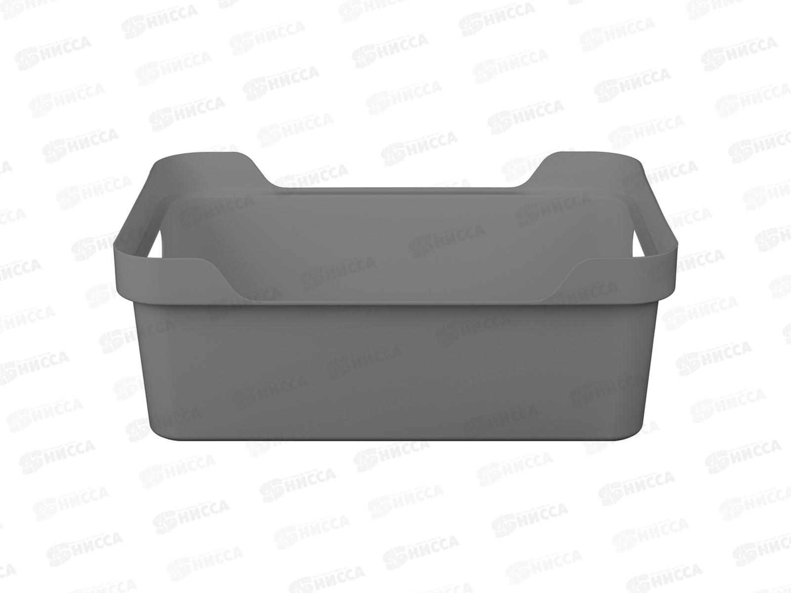 Ящик универсальный 12л &quotLUXE&quot с крышкой  Серый 433205611  БП
