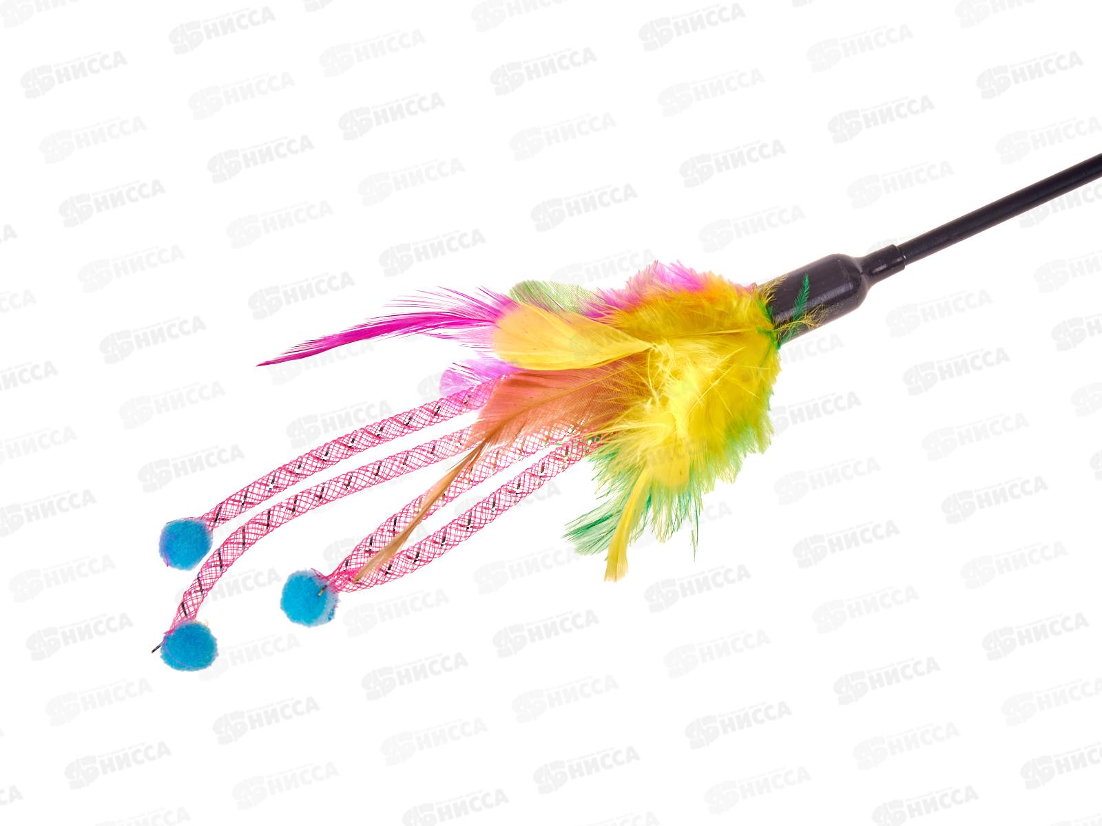 Игрушка для кошек &quotПушистик&quot на палочке 452-1933  *12