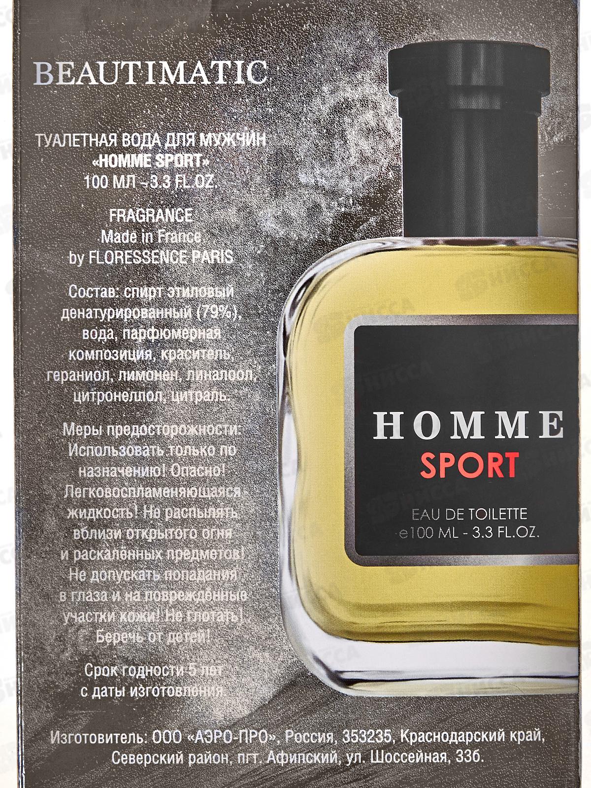 K. Homme Sport,  туалетная вода 100мл мужская  М