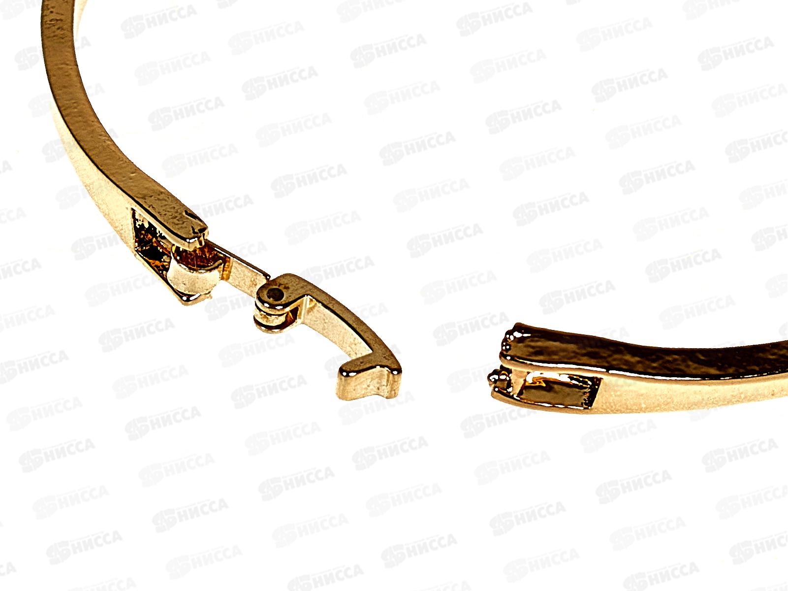 Браслет под золото, под серебро мелкие стразы &quotЦвток&quot с застёжкой №901