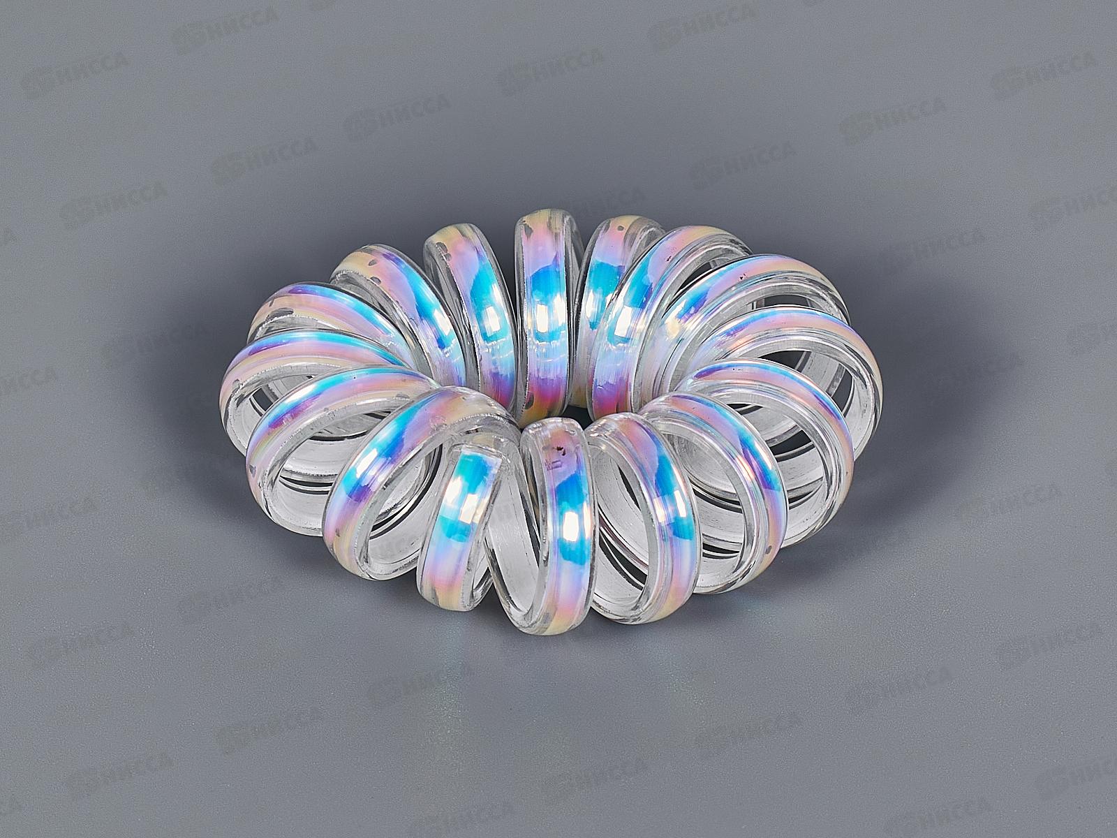 Резинка для волос силиконовая голографическая №7444(упаковка 5шт.)